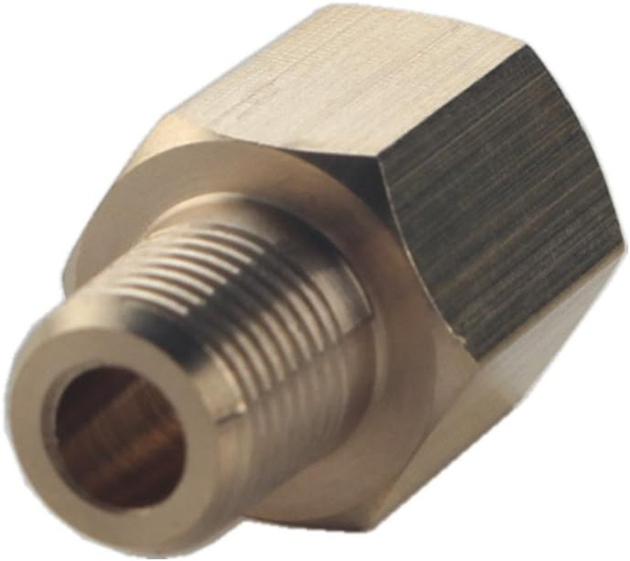 Dewhel Brass 1/8 NPT Female to 1/8 BSPT Male Gauge Sensor Sender Thread Adapter