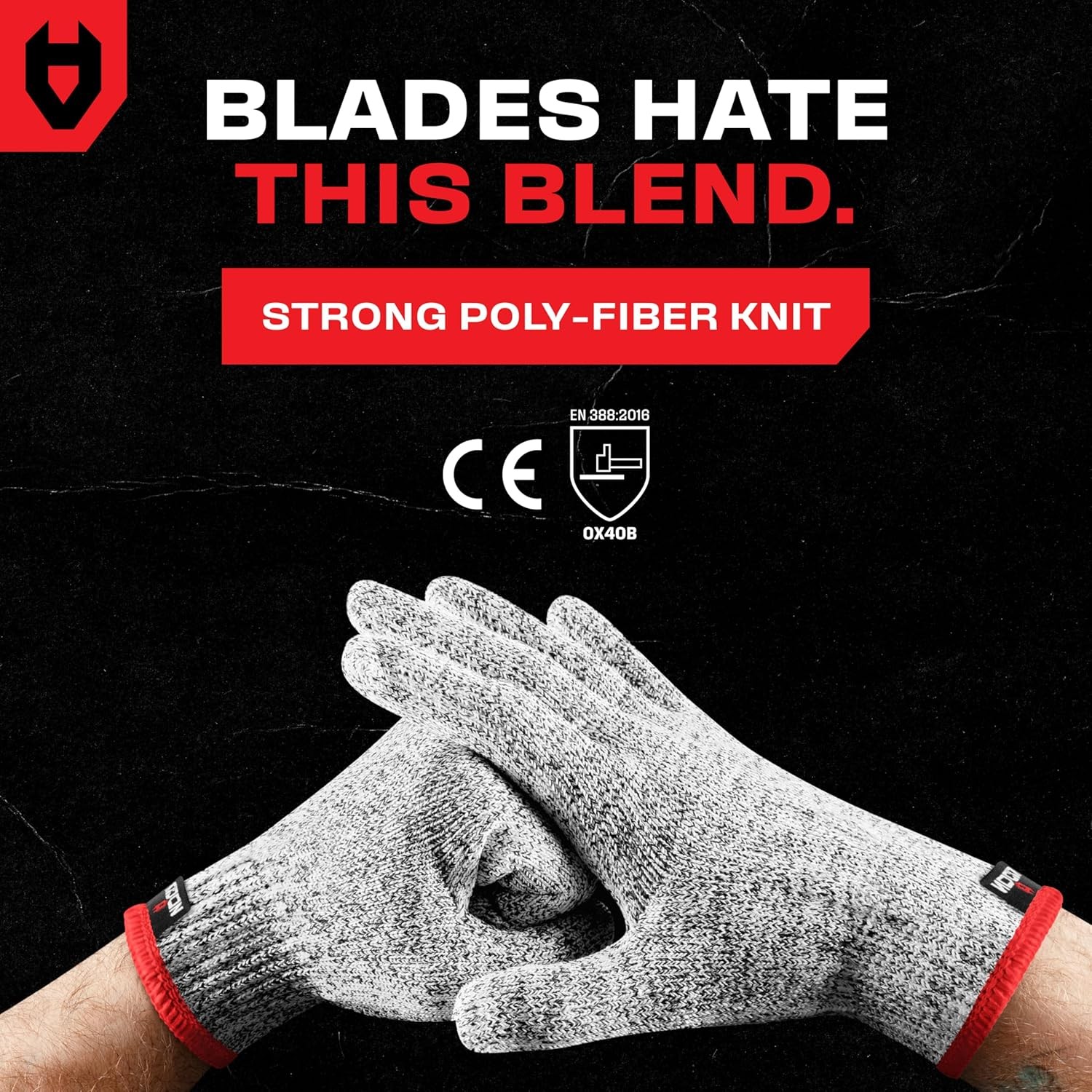 NoCry Premium Cut Resistant Gloves Food Grade — 100% Food Safe — Level 5 Mea