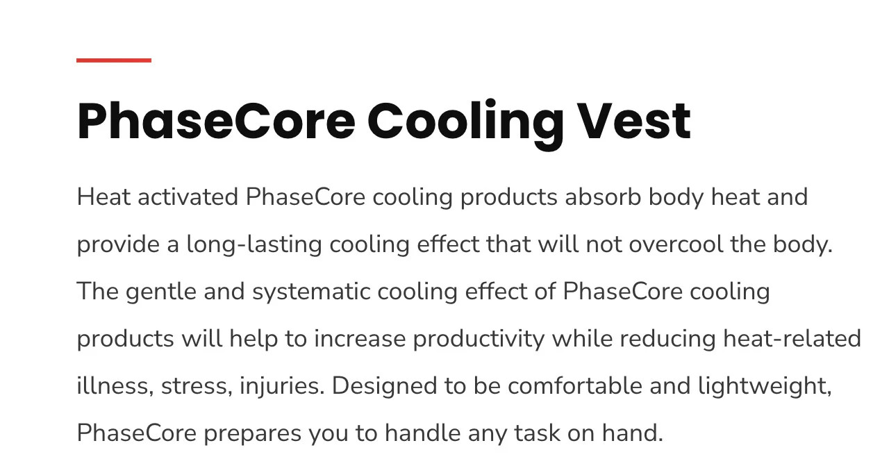 Phasecore Cooling Vest System – 3-Vest Complete with Ice Packs & Carry Bag New