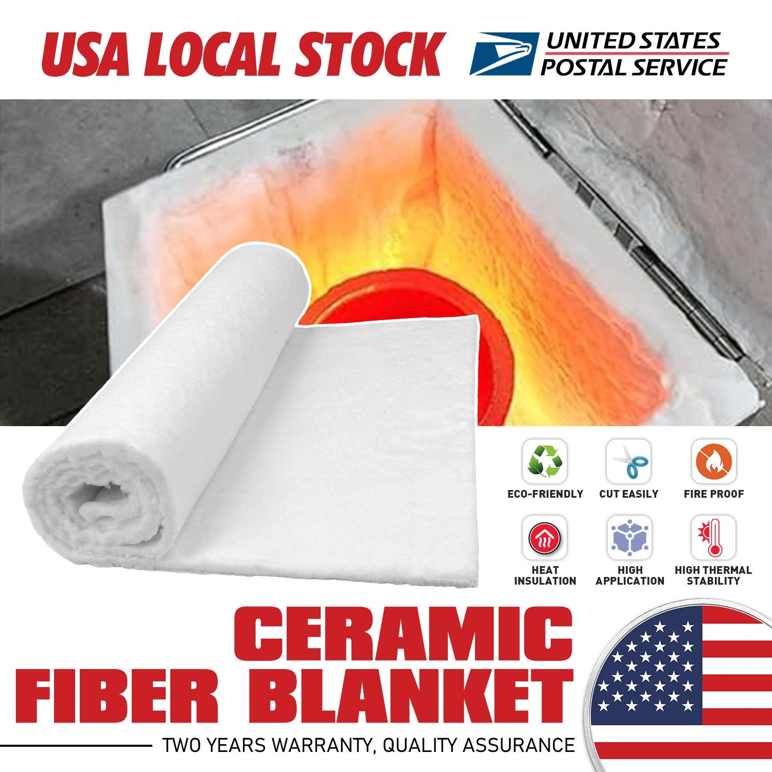 MODIGT 16″x24″ Long Service Life Ceramic Fiber mat for Industrial Pipes