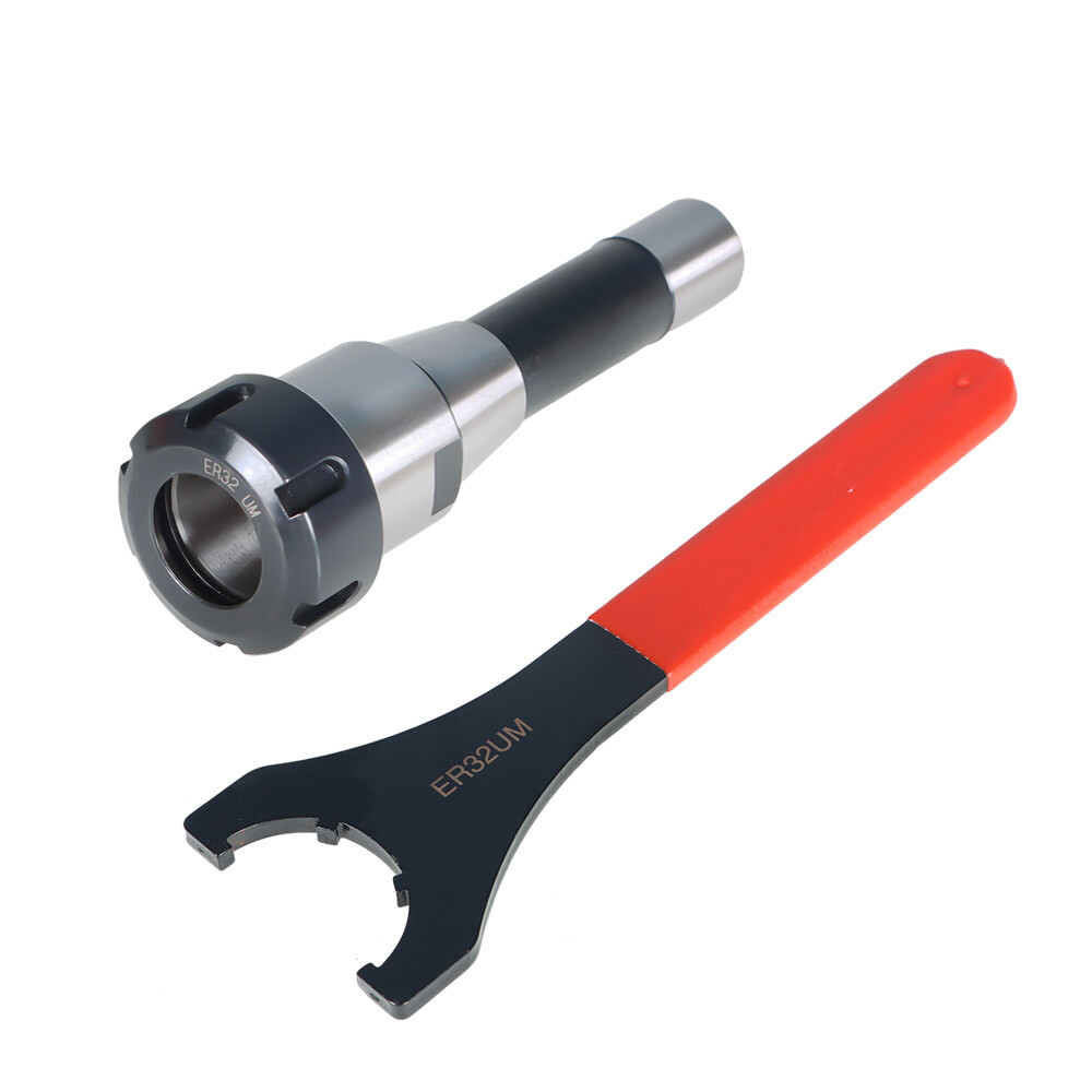 R8 7/16″ Thread Collet Chuck Holder Fixed CNC Lathe+25-45 Spanner ER32