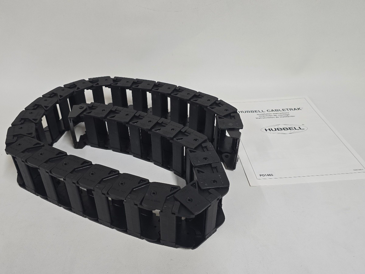 Hubbell CableTrak Cable Track Cable Carrier Black Plastic 162P-1.91R-3.44R