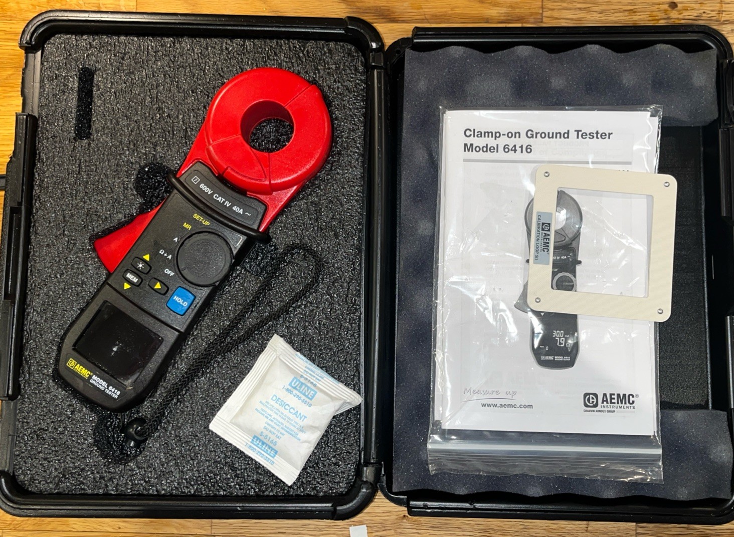 AEMC 6416 Clamp-On Ground Resistance Tester, 1500 Ω, 40A