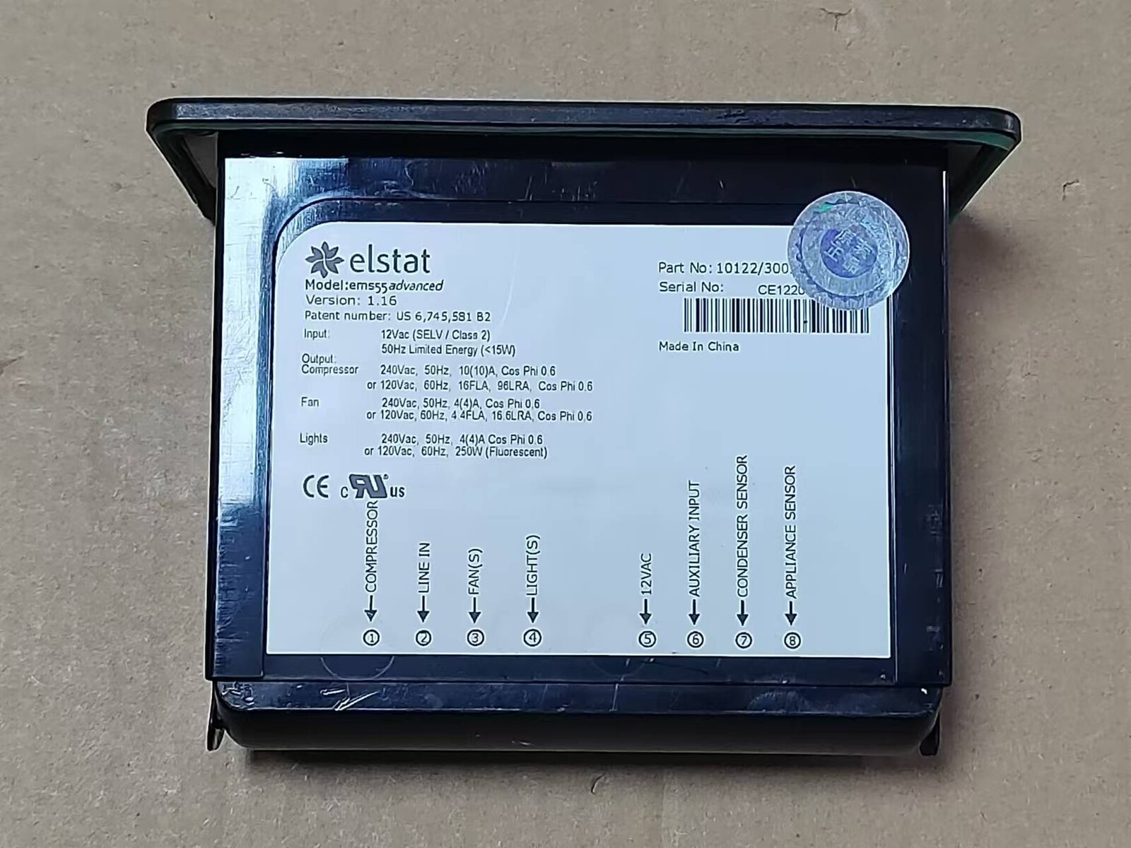 EMS-55 showcase refrigerator thermostat new temperature controller-