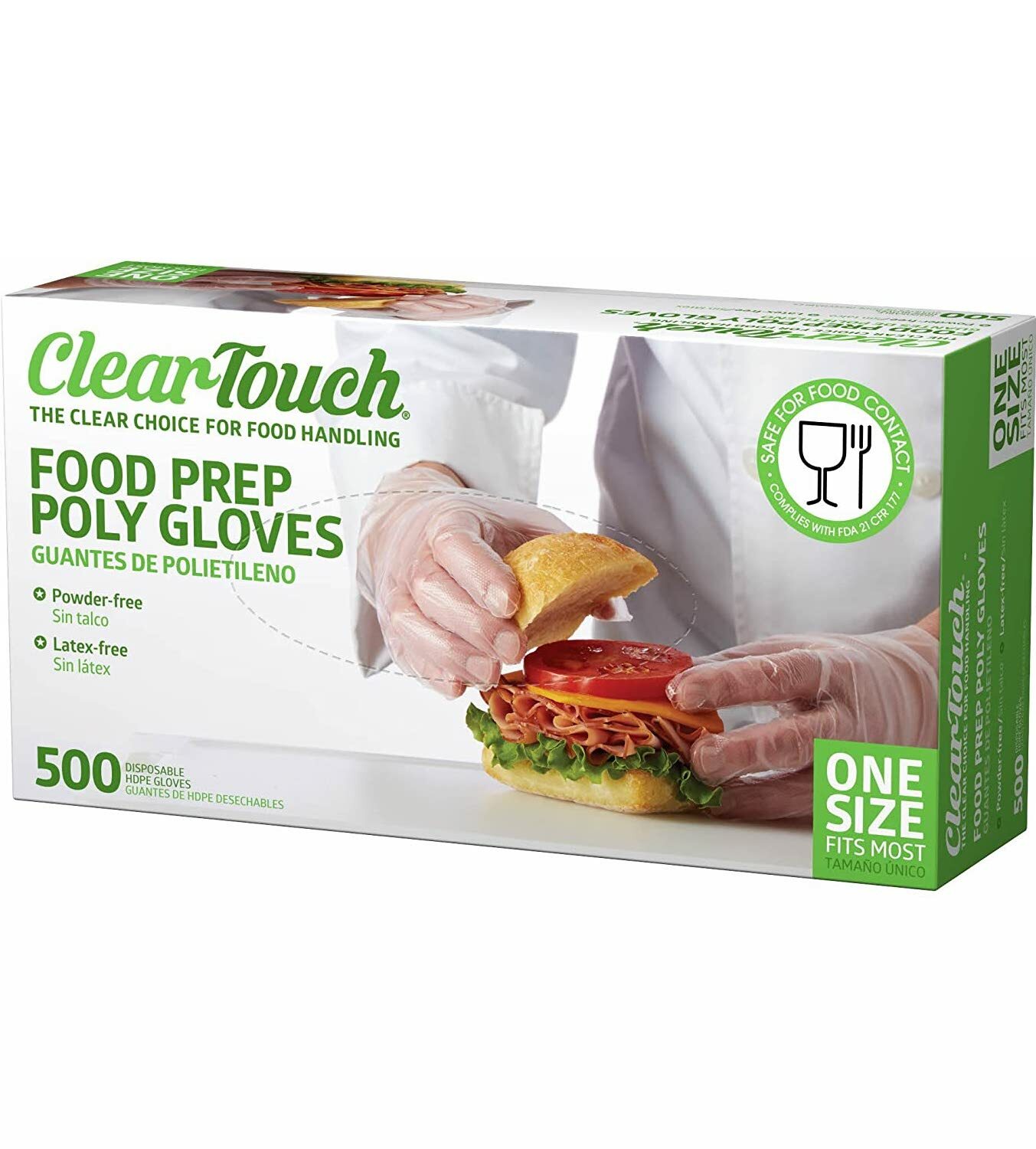 Clear Touch Food Prep Poly Gloves – Latex and Powder Free – PICK YOUR # OF PACK