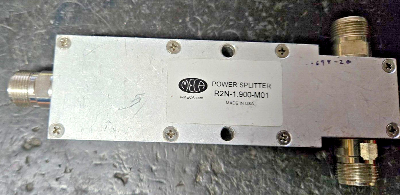 Meca R2N-1.900-M01 2 Way Reactive Power Splitter 0.698-2.700 GHz N(F), TESTED
