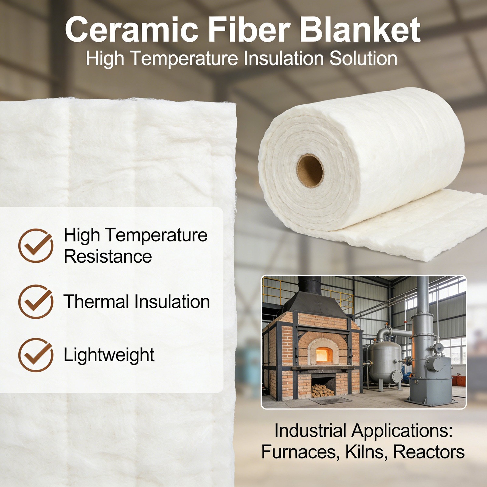 MODIGT 16″x24″ Long Service Life Ceramic Fiber mat for Industrial Pipes