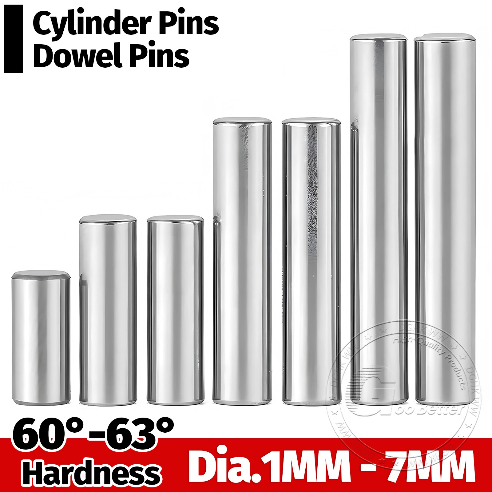 Steel Cylinder Pins Dowel Pins Fastening Pins 1mm 1.5mm 2mm 3mm 4mm 5mm 6mm 7mm