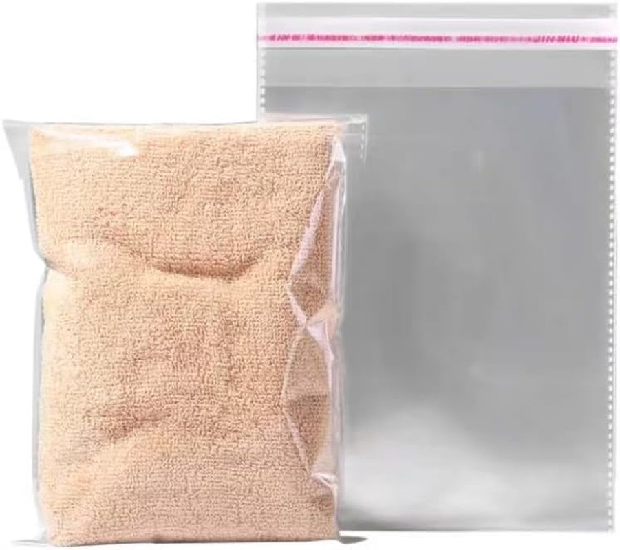 100 Pieces (9X12 Inch) Clear Plastic Bags for Packaging, Clothing & T-Shirts Str