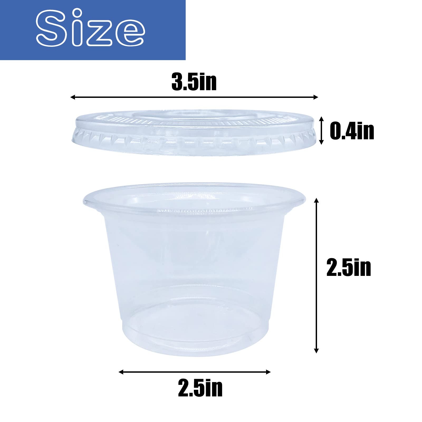 Qinsihwn 50 Pack 8 OZ Disposable Plastic Cups with Lids,Clear 8 Ounces, Clear