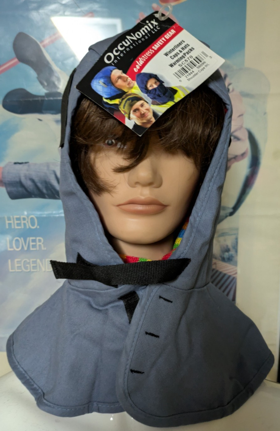 OccuNomix Cold Stress Safety Gear Winterliner Hood Shoulder Cape SC570 NEW