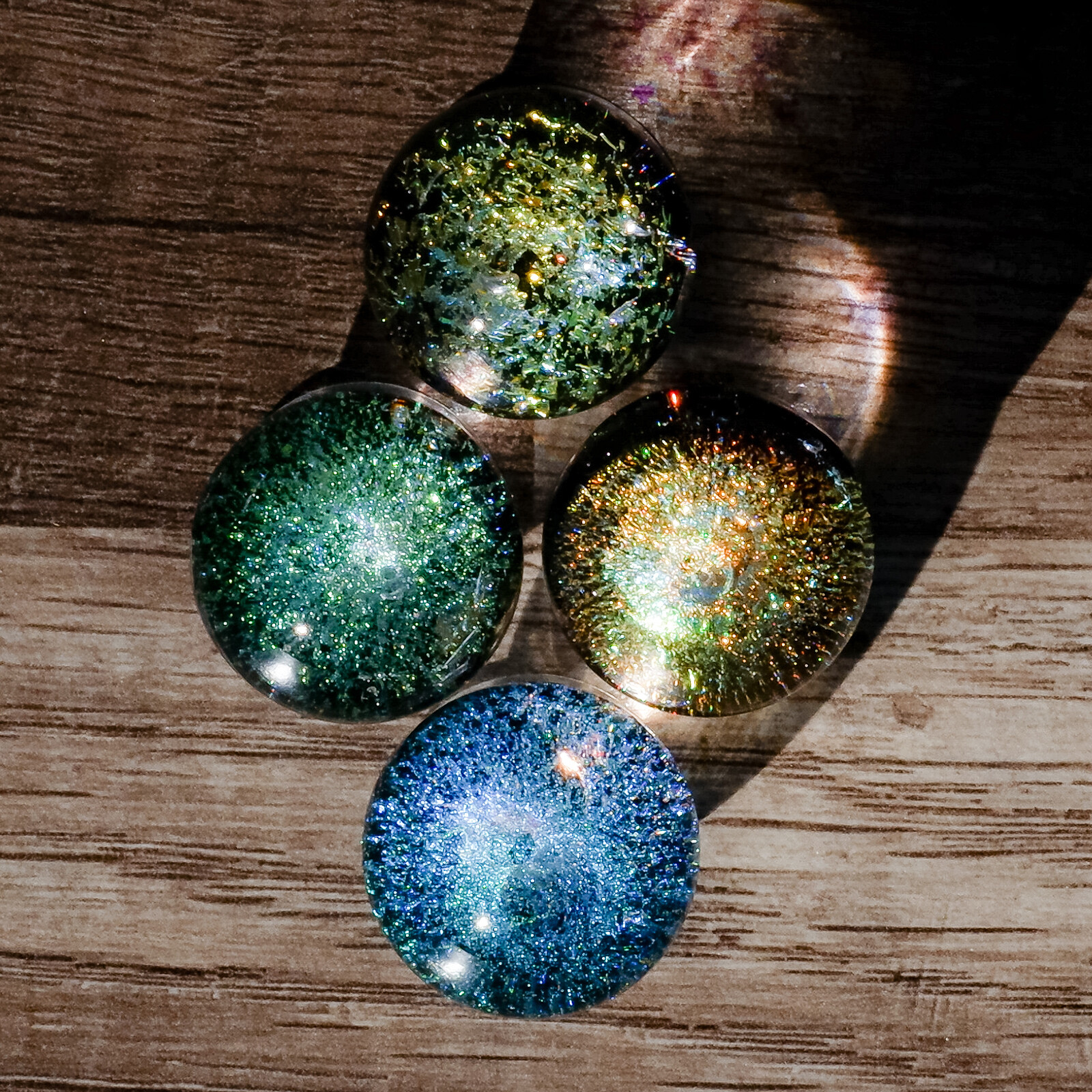 25mm Borosilicate Glass Marble Color Dichro Sparkle Colors