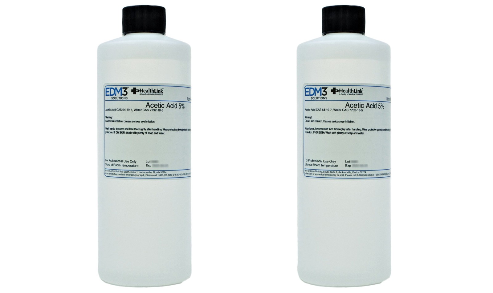 EDM3 Chemistry Reagent Acetic Acid Organic Acid 5% 16 oz. 2 Bottles | 400450