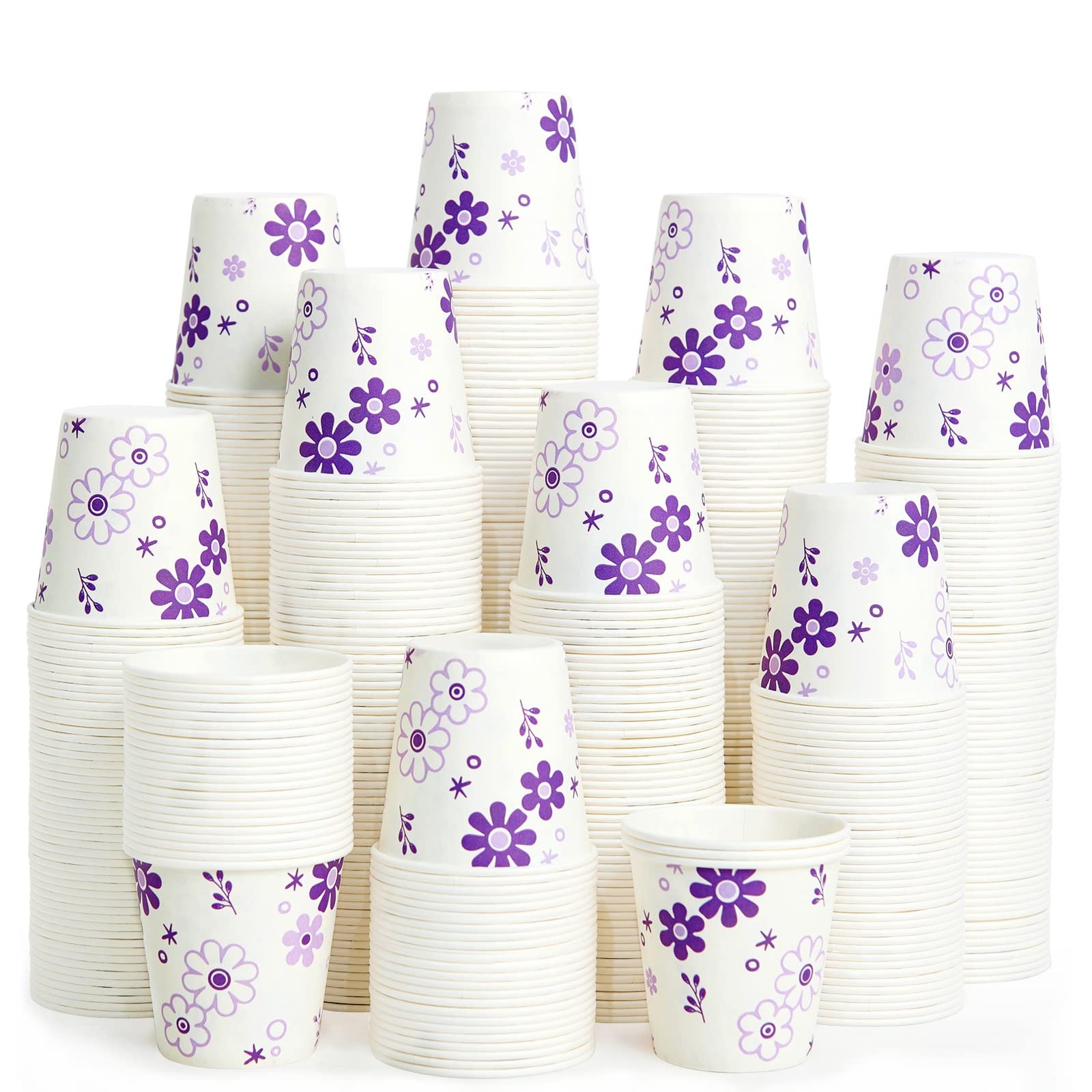 [300 Pack] 3oz Disposable Bathroom Cups, Paper Mouthwash Cups, Cold Disposabl…