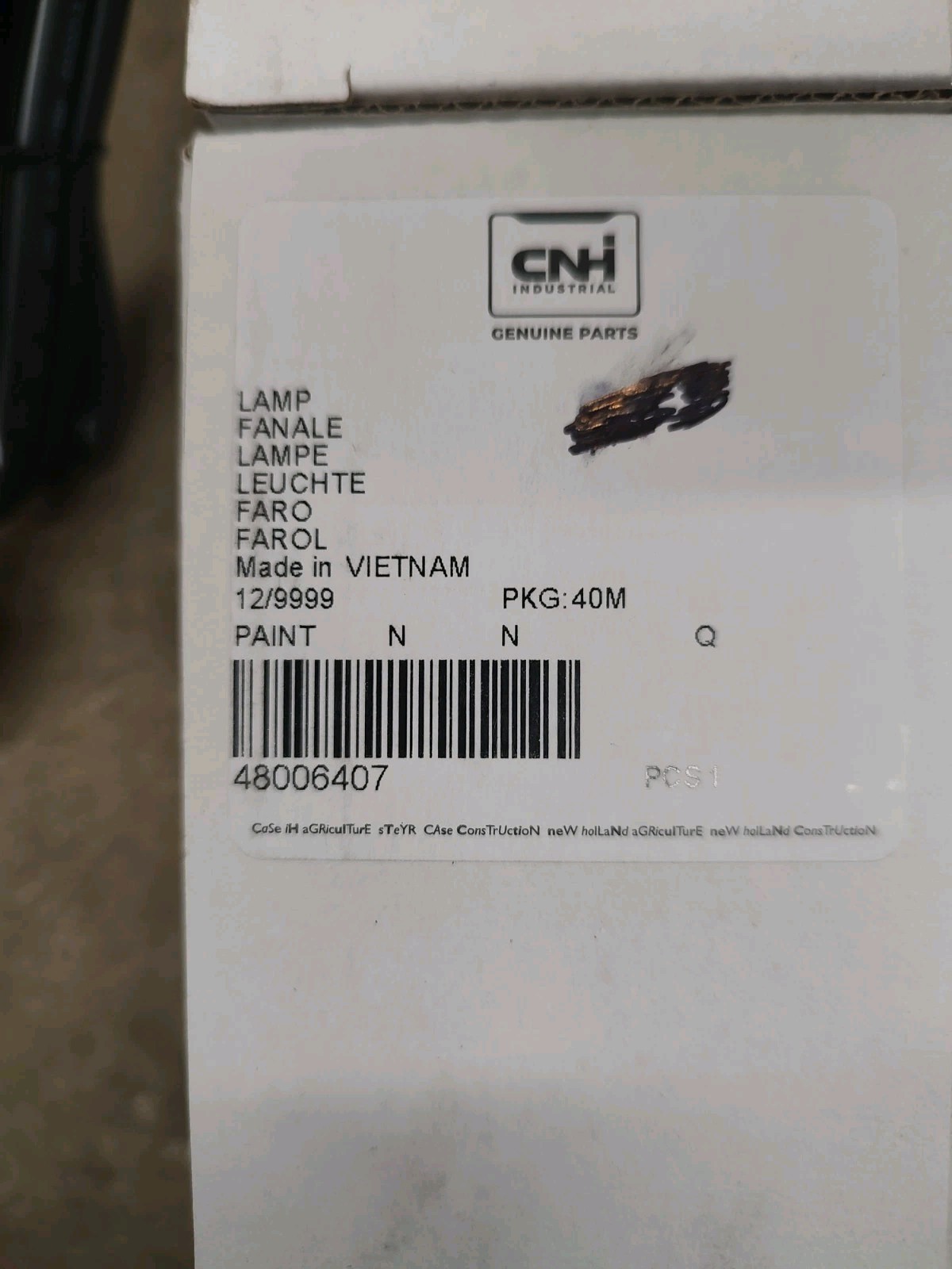 CNH Lamp PN# 48006407