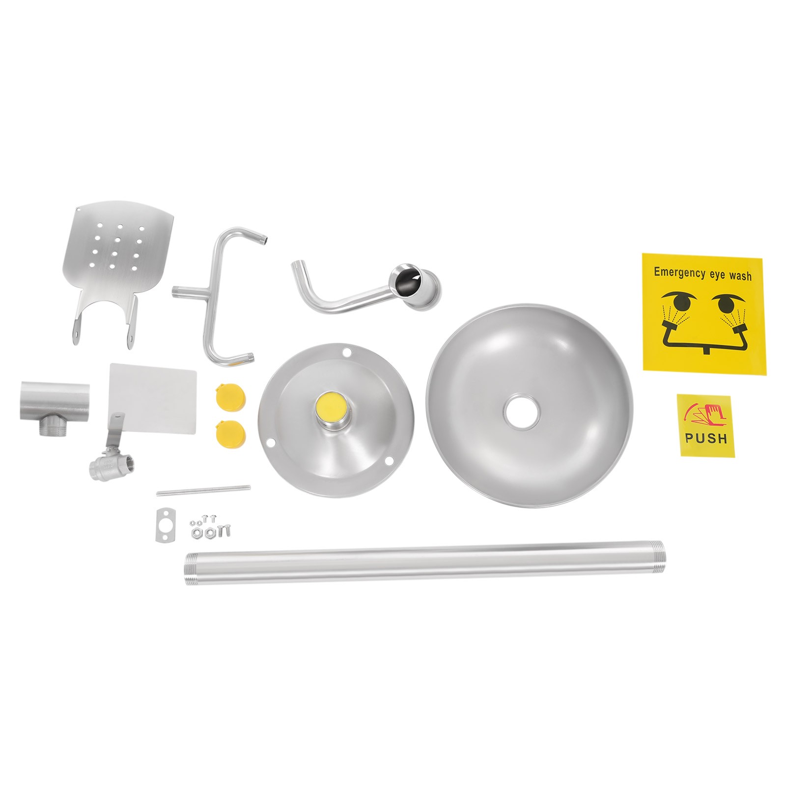 Eye Wash Station 304 Stainless Steel Emergency Eyewash Station Floor Standing