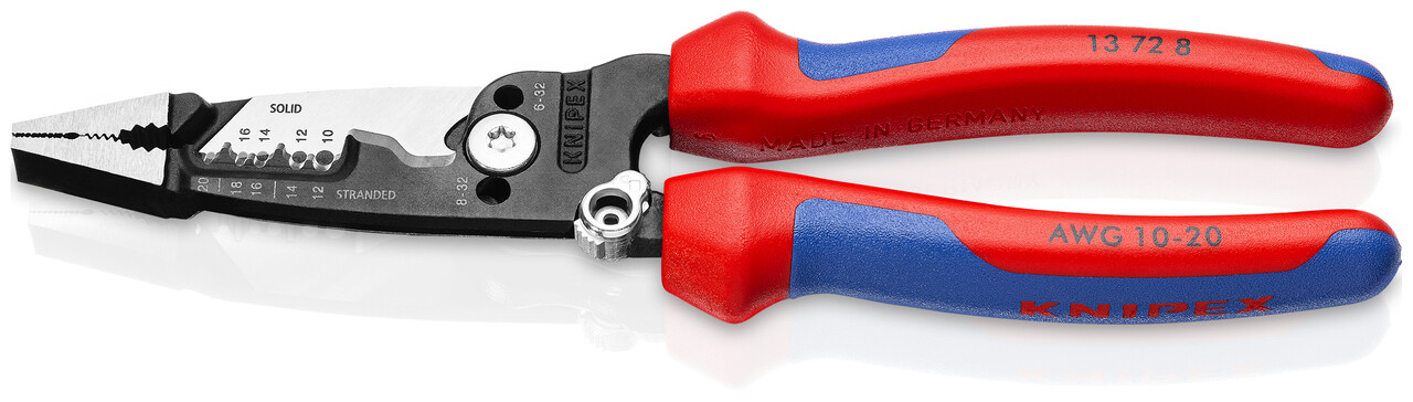 Knipex 13728SBA 8″ Forged Wire Strippers, Multi-Component