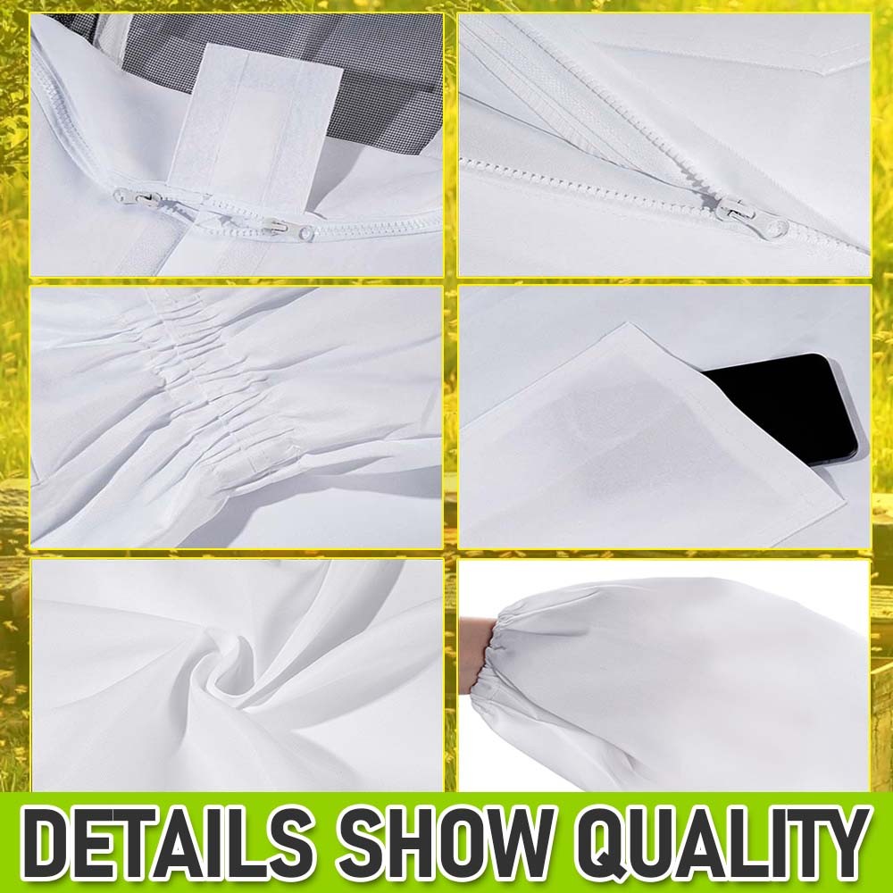 Beekeeping Suit XL Full Body Coverall Beekeeper Outfit Jacket With Veil Unisex