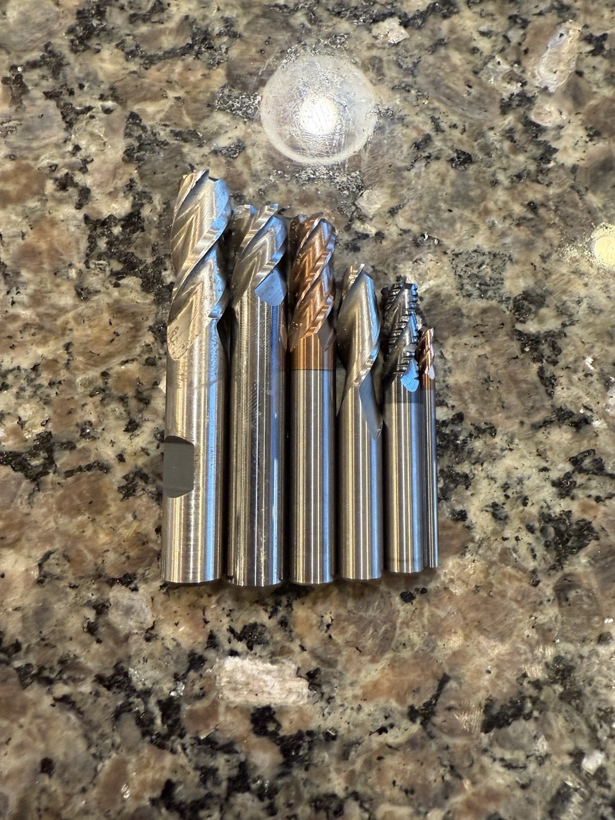 Solid Carbide Square End Mill Single End Metalworking Set of 5 Square End Mills