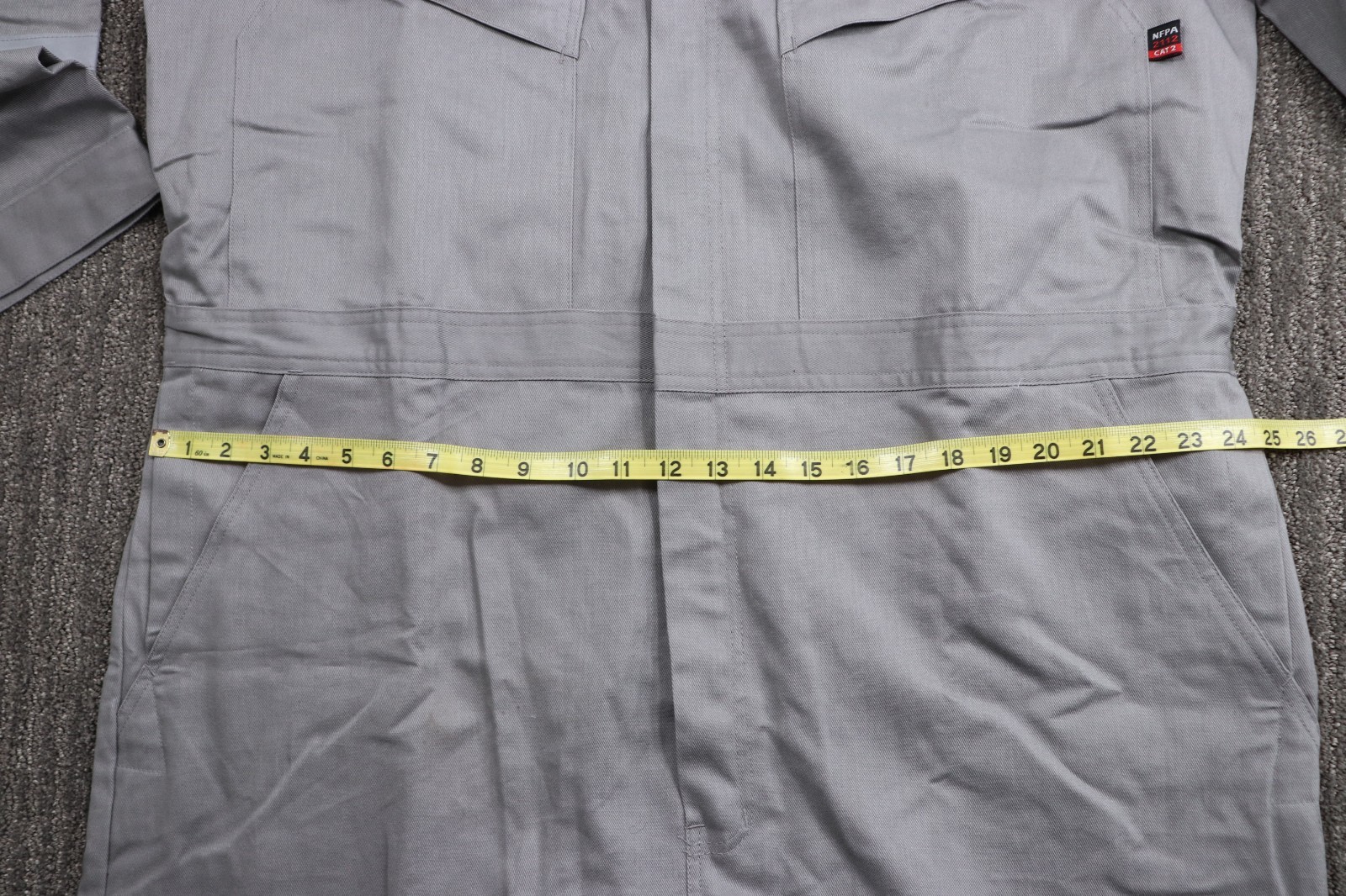 Pro Frac Flame Gear Cat2 FR Coveralls Men’s 2XL Tall (48×36) Gray Long-sleeve
