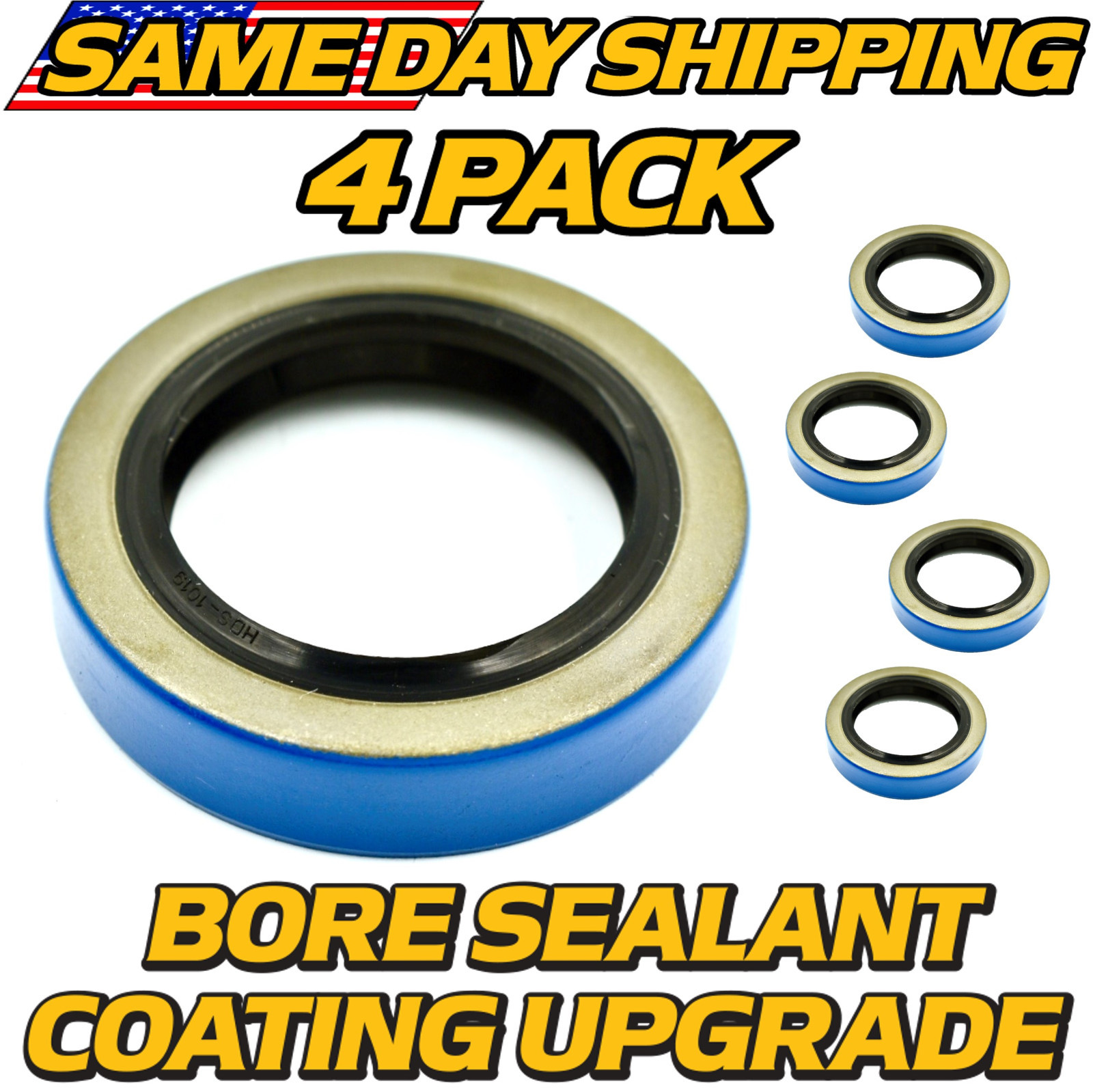 (4Pk) Double Lip Seal Replaces 171255TB 3500lb Trailer Axle 84 Spindle w/SEALANT