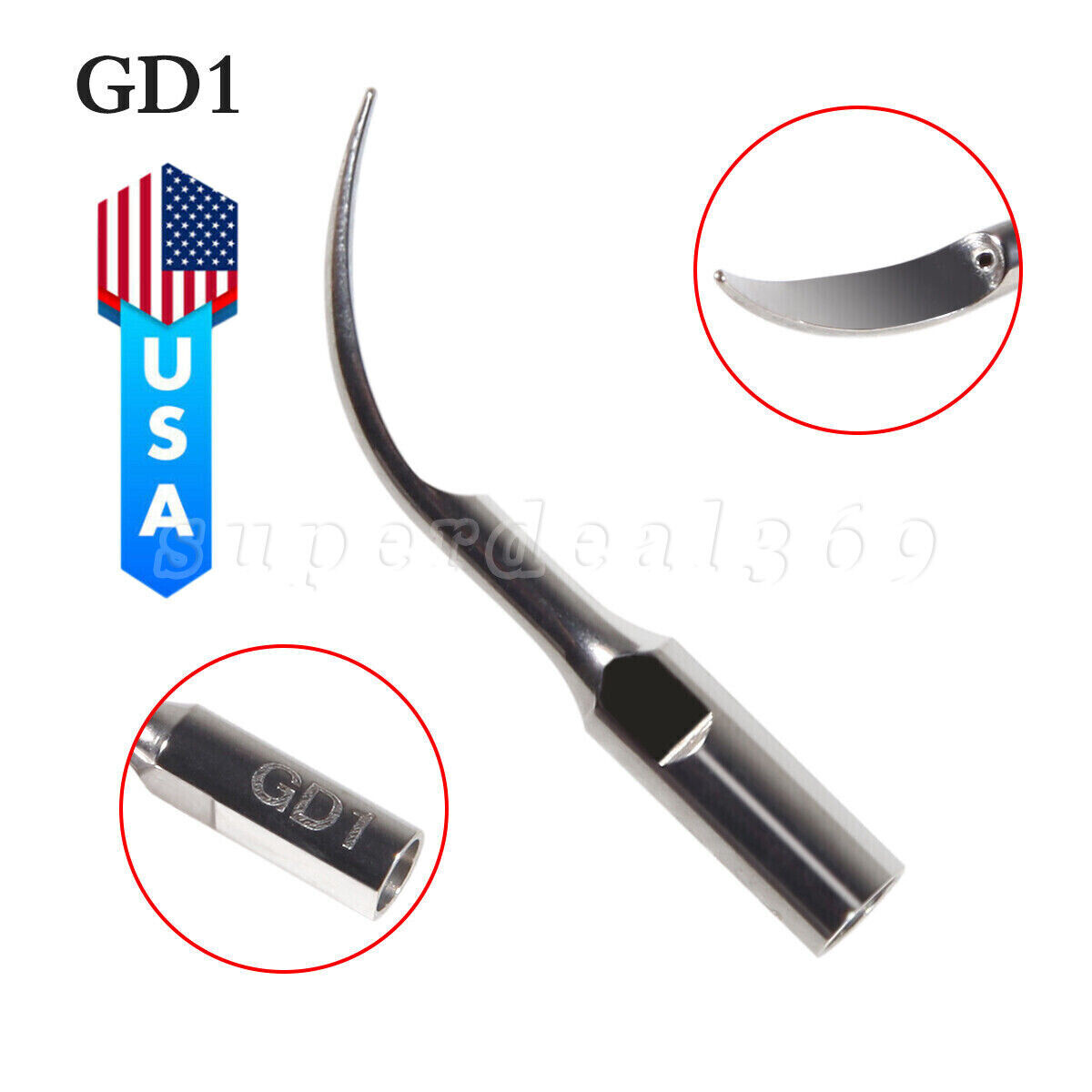 1-10* Dental Ultrasonic Scaler Scaling Endo Perio Tip Fit EMS Woodpecker /DTE mx