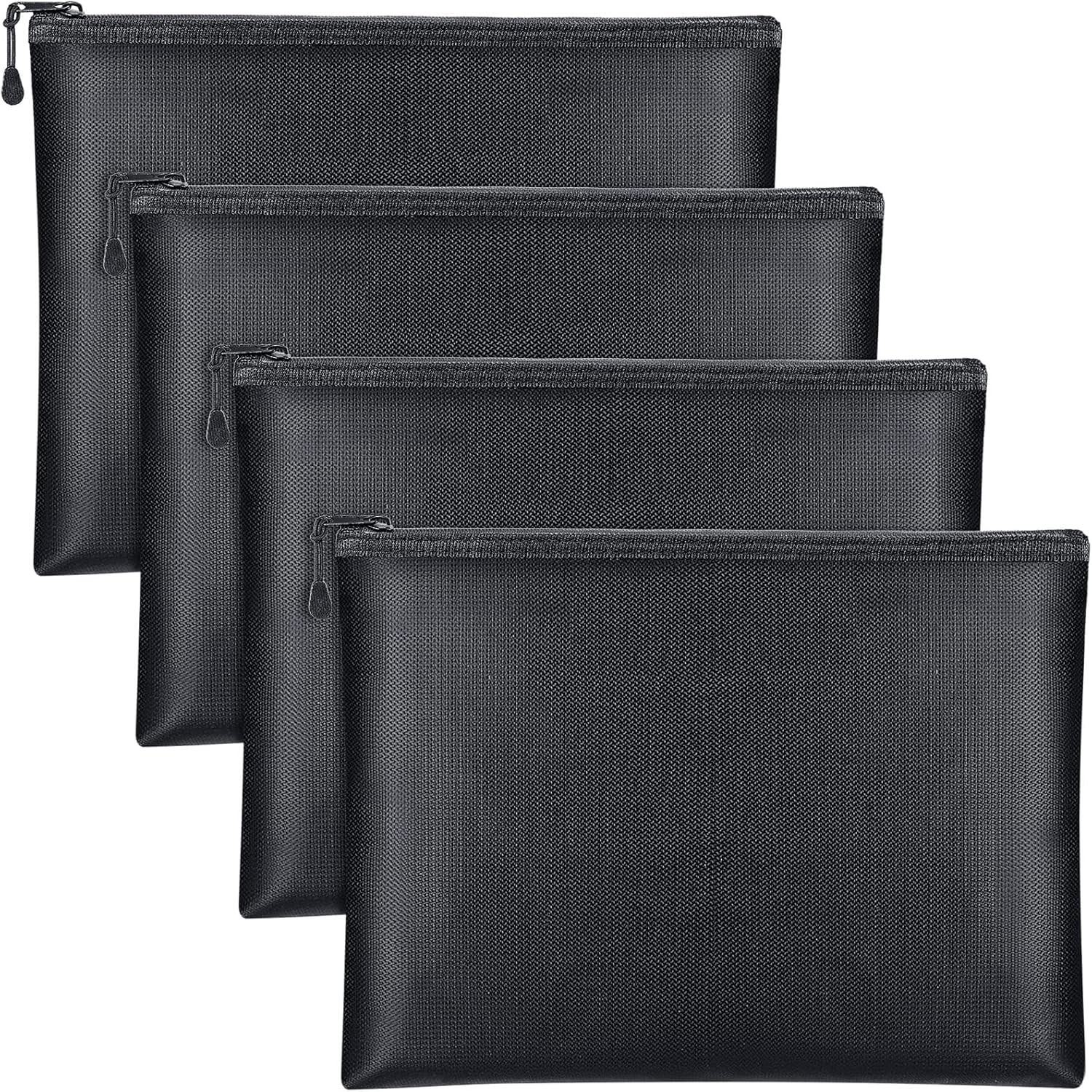 4 Pack Fireproof Document Bags 13″ x 10″ Waterproof and Fireproof Money Bag