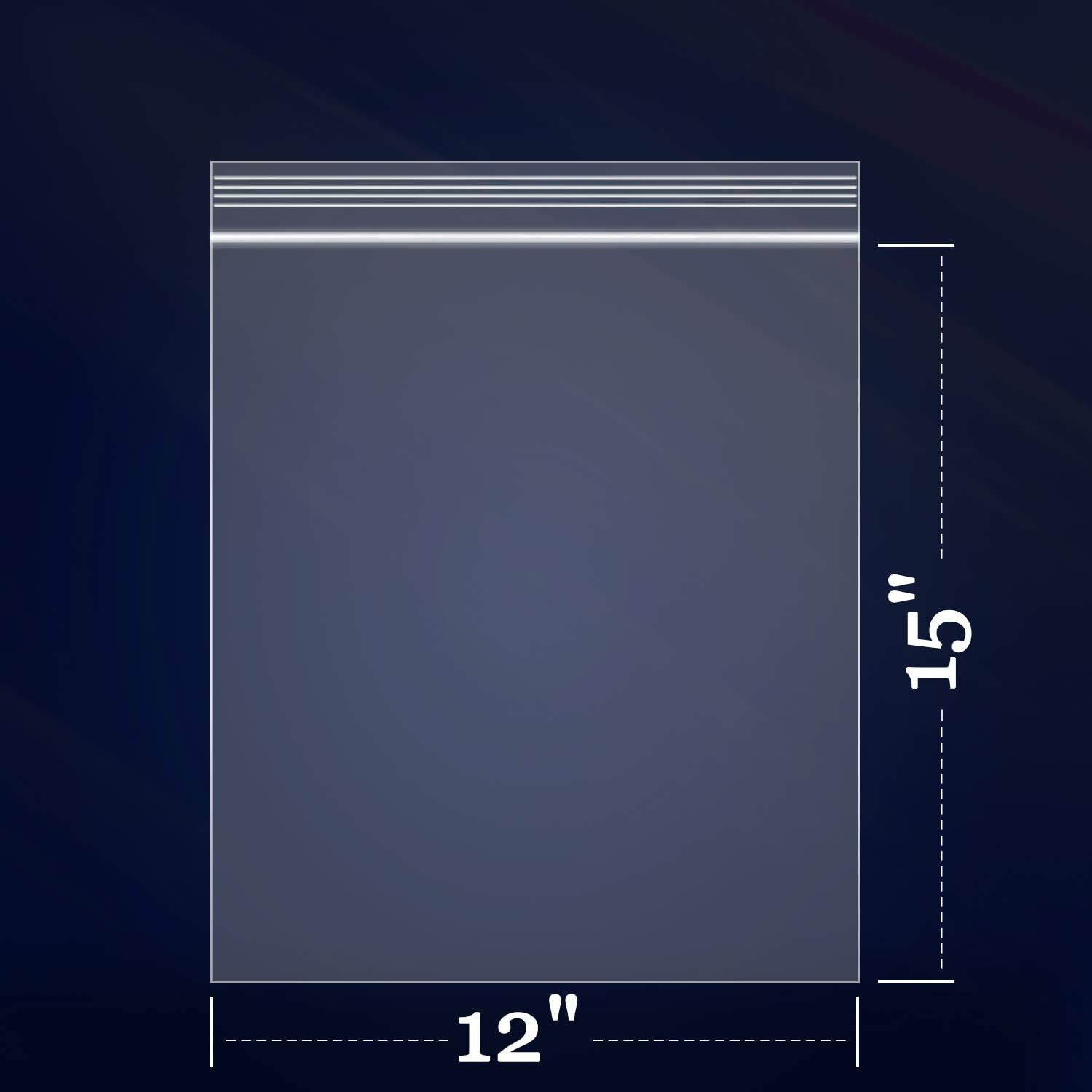 – 500 Count – 13″ X 15″ Clear Reclosable Zip Plastic Poly Bags – 2 Gallon Zip Ba