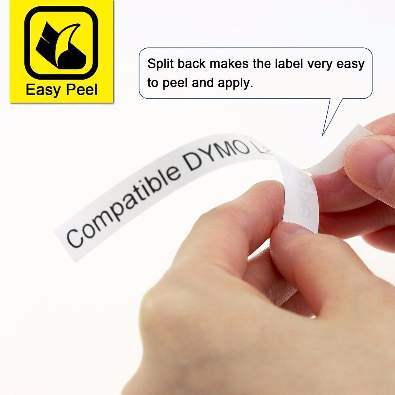 10PK Compatible Dymo LetraTag Refill 91331 Plastic 1/2” Label Tape LT-100H QX50
