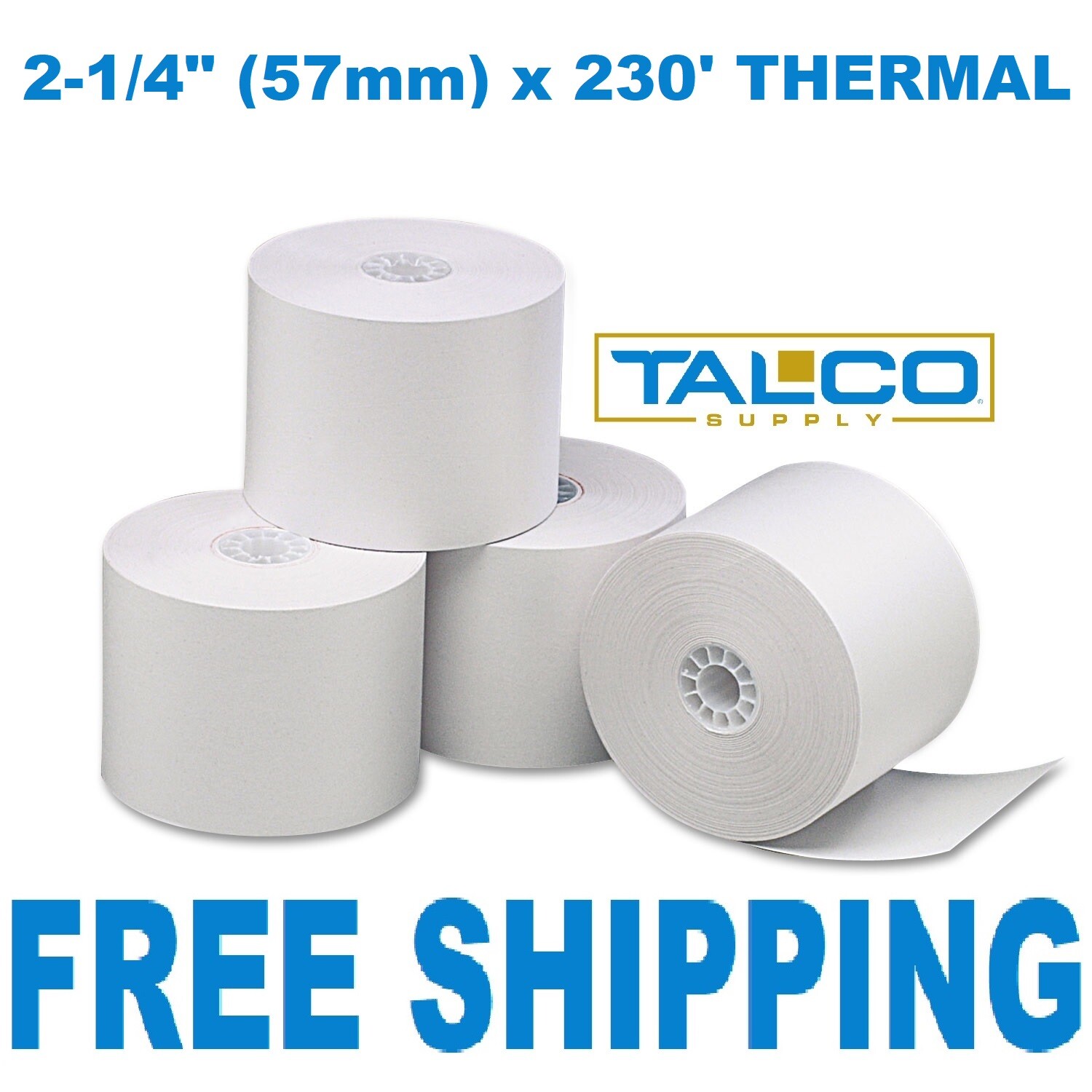 (50) SHARP XE-A201 (2-1/4″ x 230′) THERMAL PAPER ROLLS ~FREE PRIORITY SHIPPING~