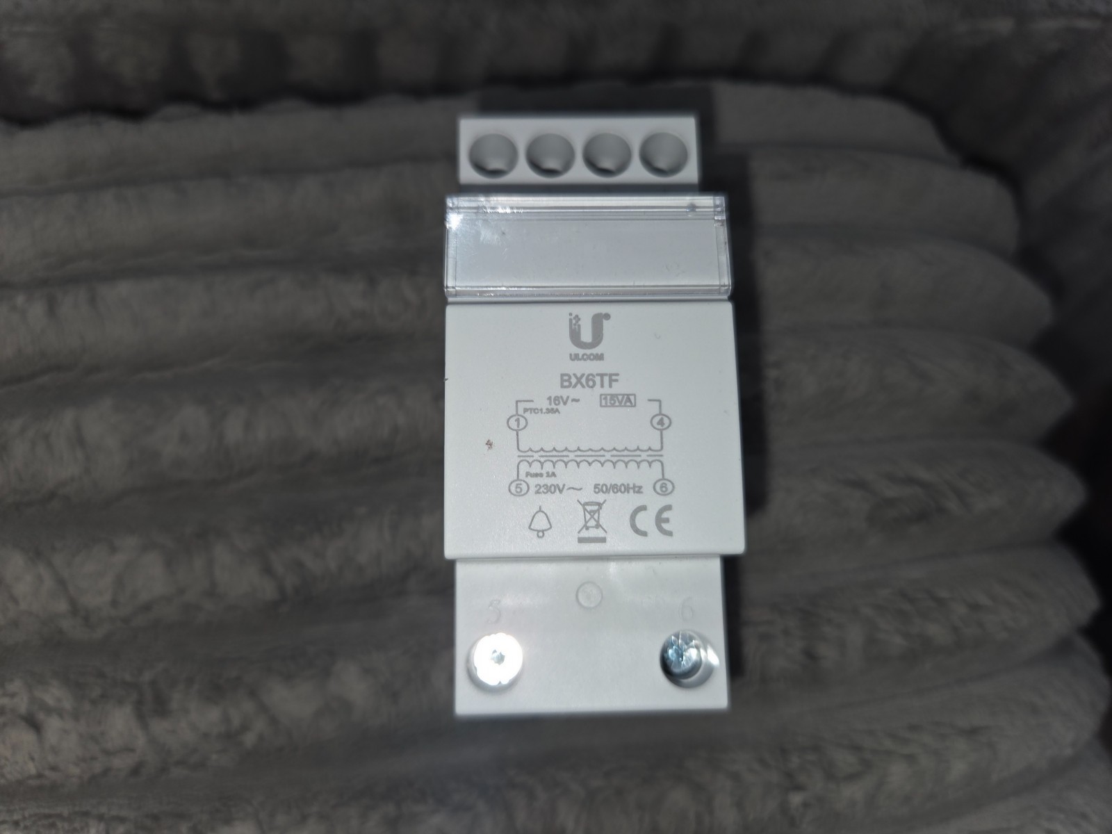 UNIFI BX6TF 230V DIN Rail Mount Power Transformer, White “C6D”