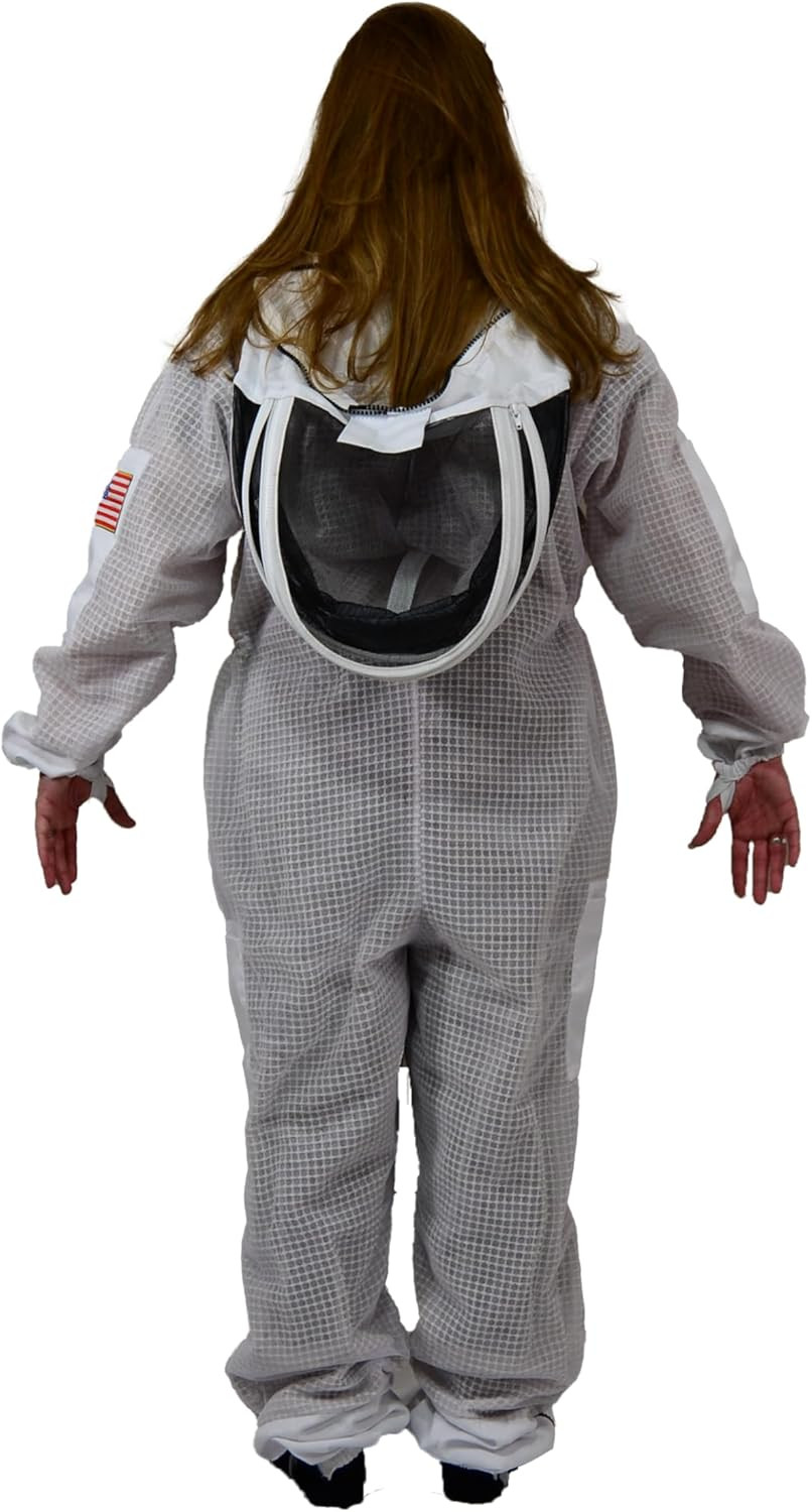 3 Layer Bee Suit with Fencing Veil One Pair Gloves Sting Proof Ventilated Beekee