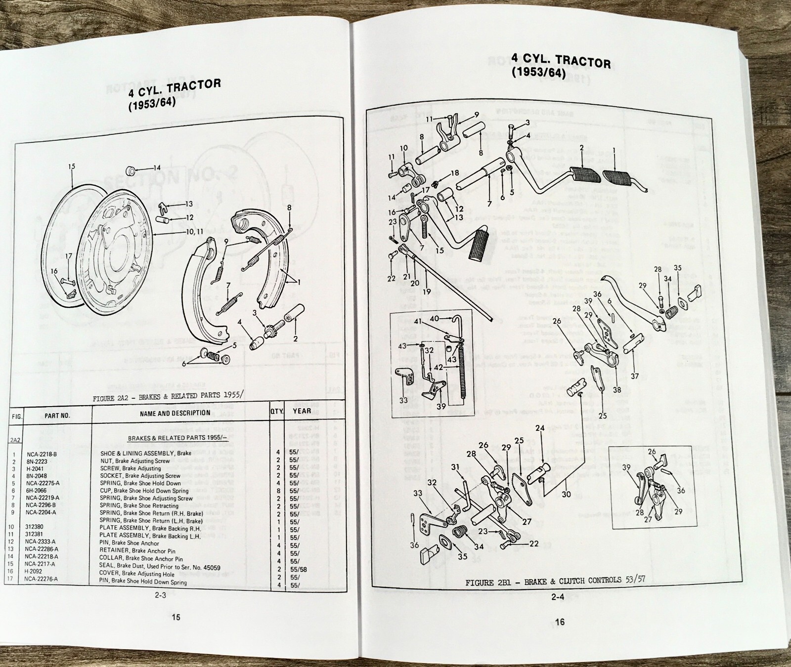 Ford 1821 1841 Gasoline Tractor Parts Operators Manual Owners Set Catalog Book