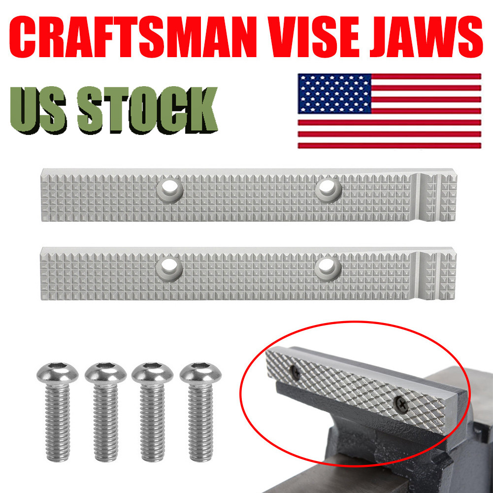 For Craftsman Vise Jaws For Many Older USA Models 6 1/2″ Reversable Gray Vises