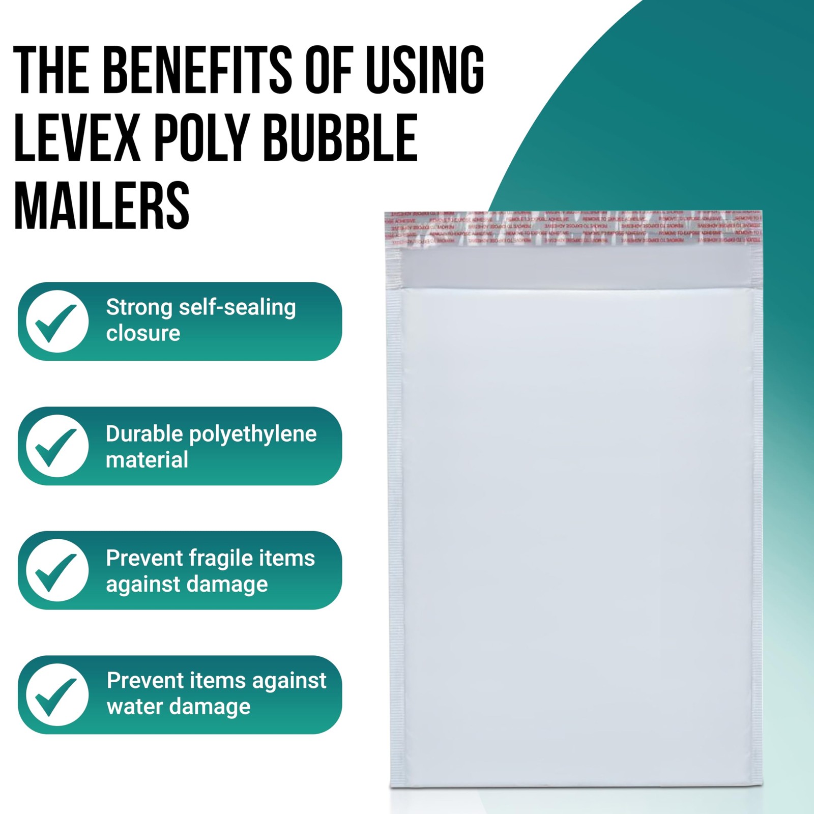 Levex – #0000 4″ x 6″ [10 Pack] Poly Bubble Mailers, Padded Envelope Mailers,…