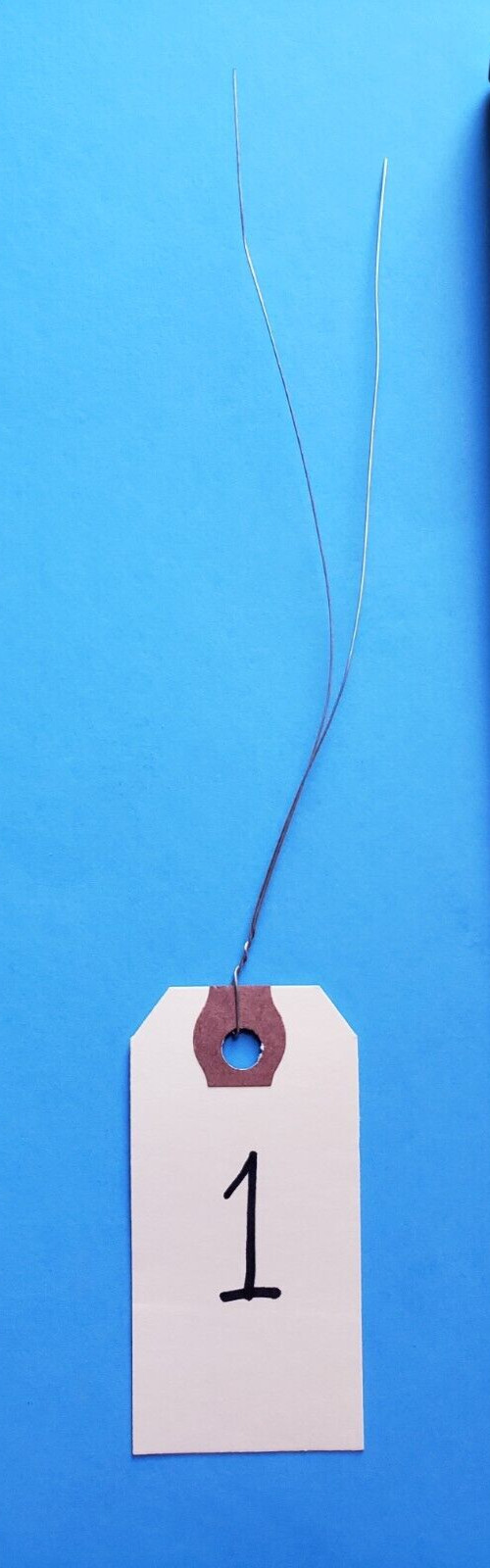 Size 1 Manila Inventory Shipping Hang Tags with Wire 2 3/4″ x 1 3/8″ Wired Tags