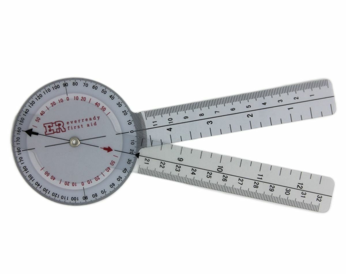 Ever Ready First Aid Plastic Goniometer 360 Degree ISOM – 6″