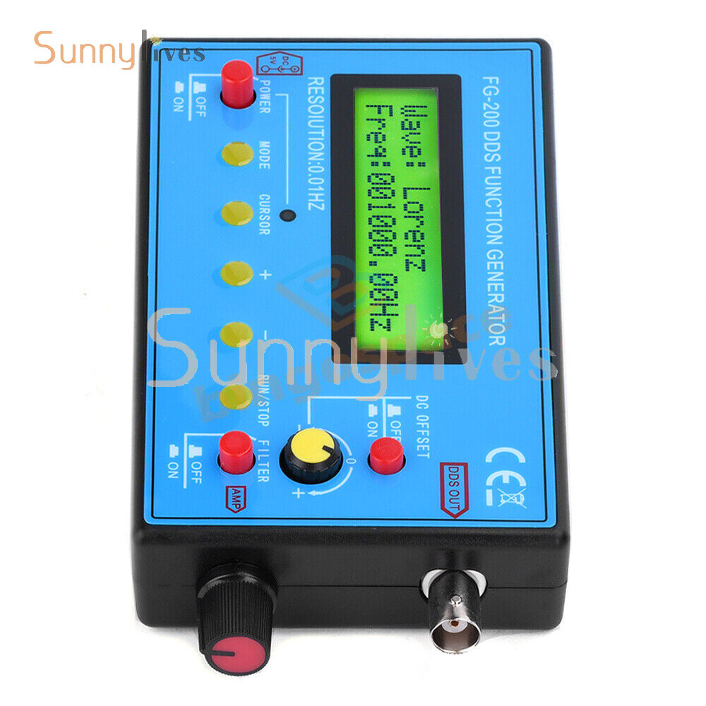 FG-200 0.01Hz-500KHz DDS Function Signal Generator Frequency Signal Counter New