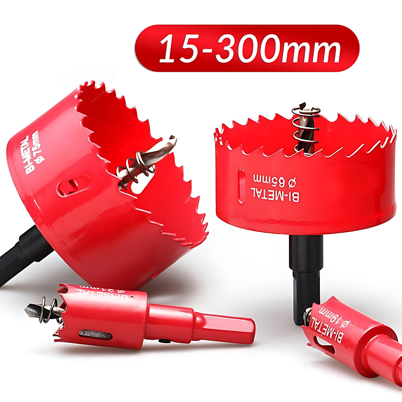 Bi metal Hole Saw 15mm-300mm Drill Bit Arbor Pilot Hole Saw Metal Wood Plastic