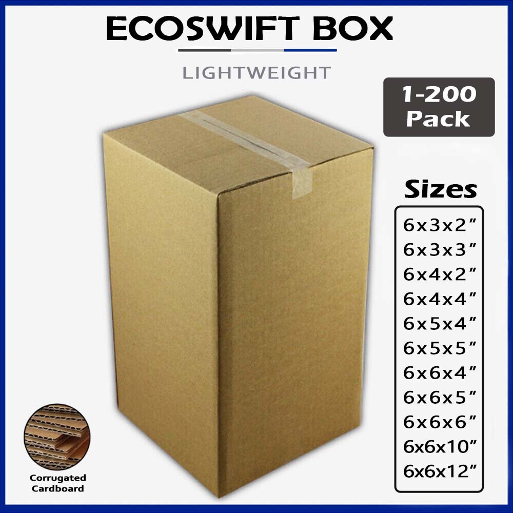 6″ Corrugated Cardboard Boxes Shipping Supplies Mailing Moving – Choose 11 Sizes
