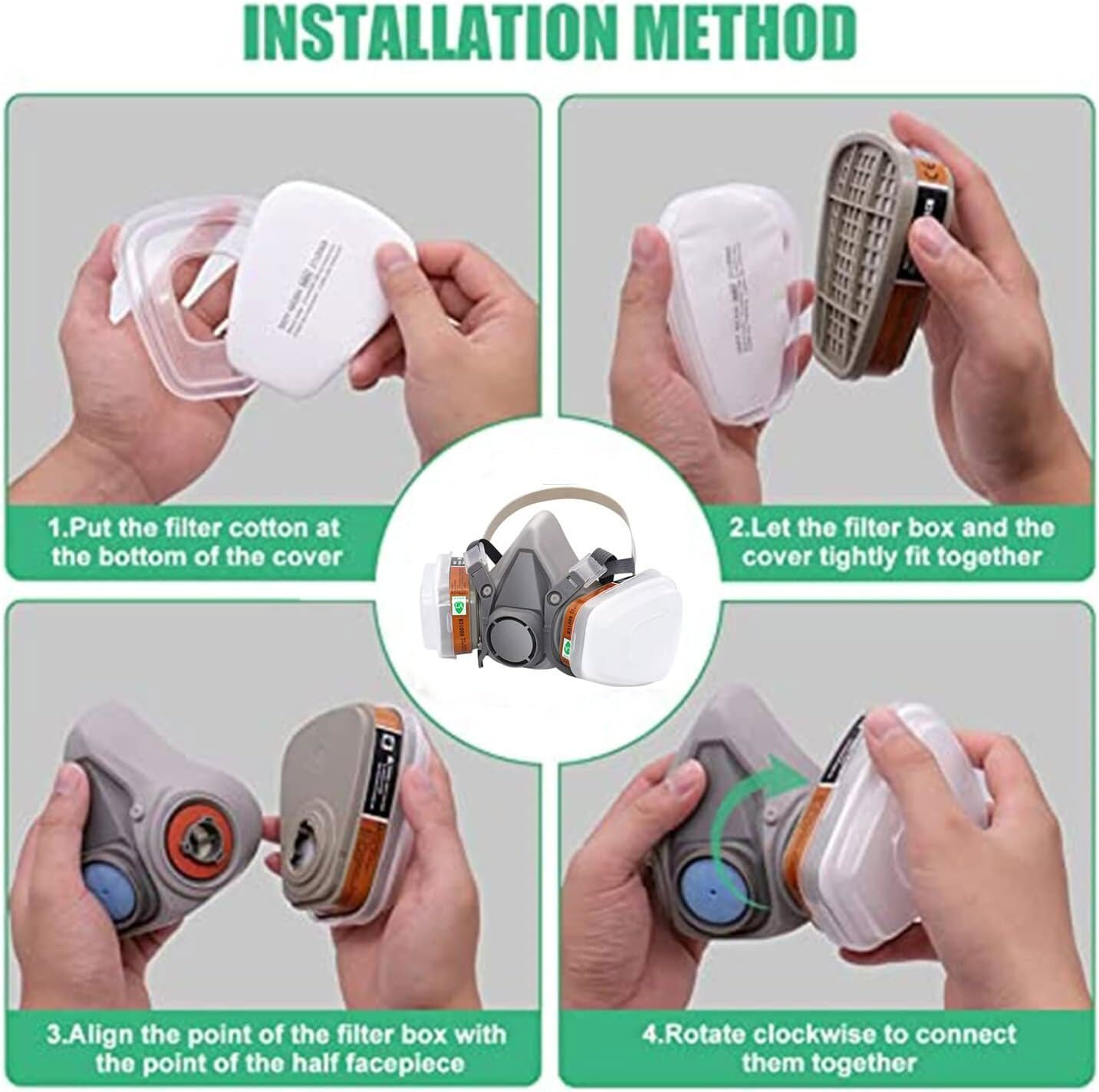 20X 5N11 Gas Mask Cotton Filter Replacement For 6200/6800/7502 Series Respirator