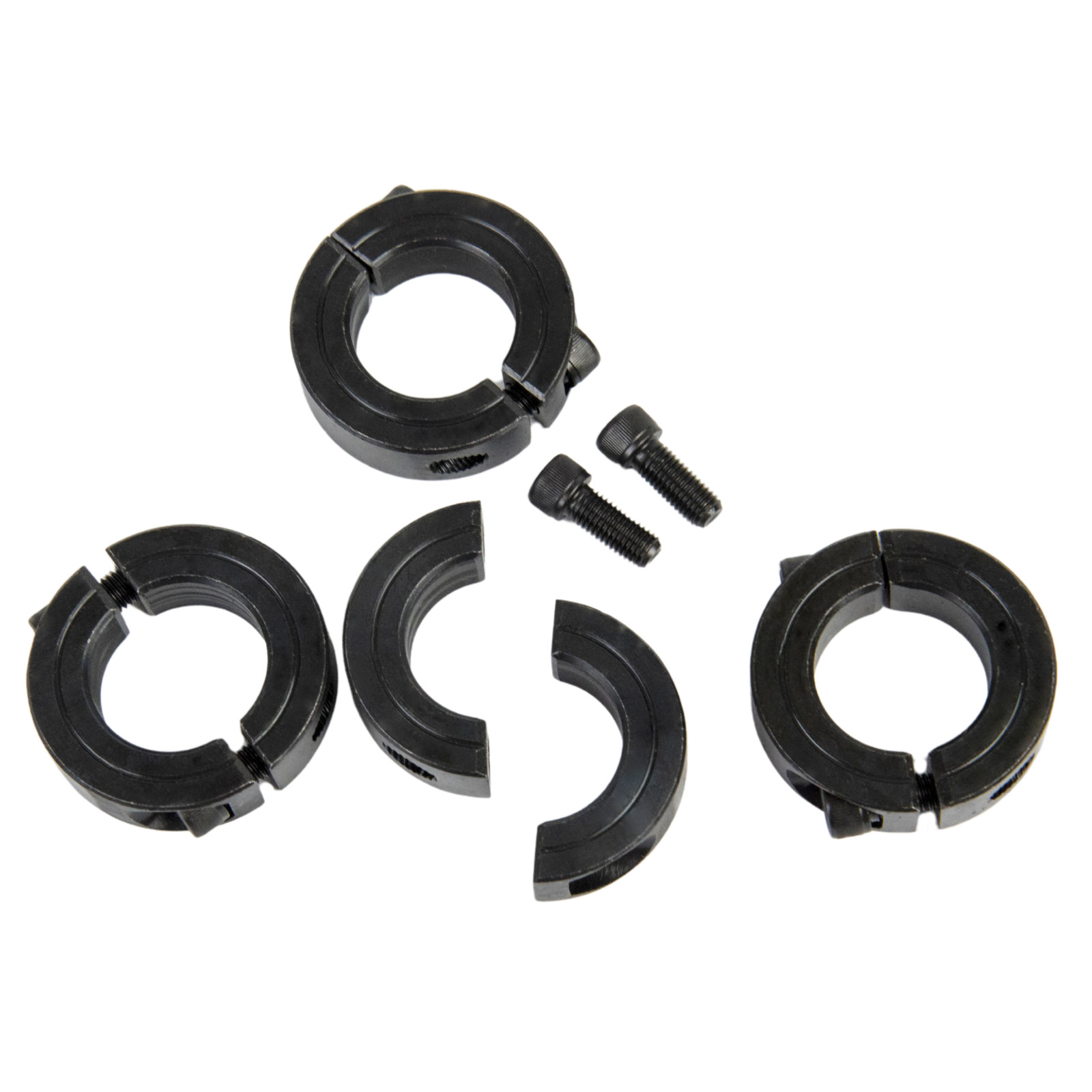 3/4″ Bore Double Split Set Screw Shaft Collar OD 1-1/2″ Width 1/2″ (4 PCS)