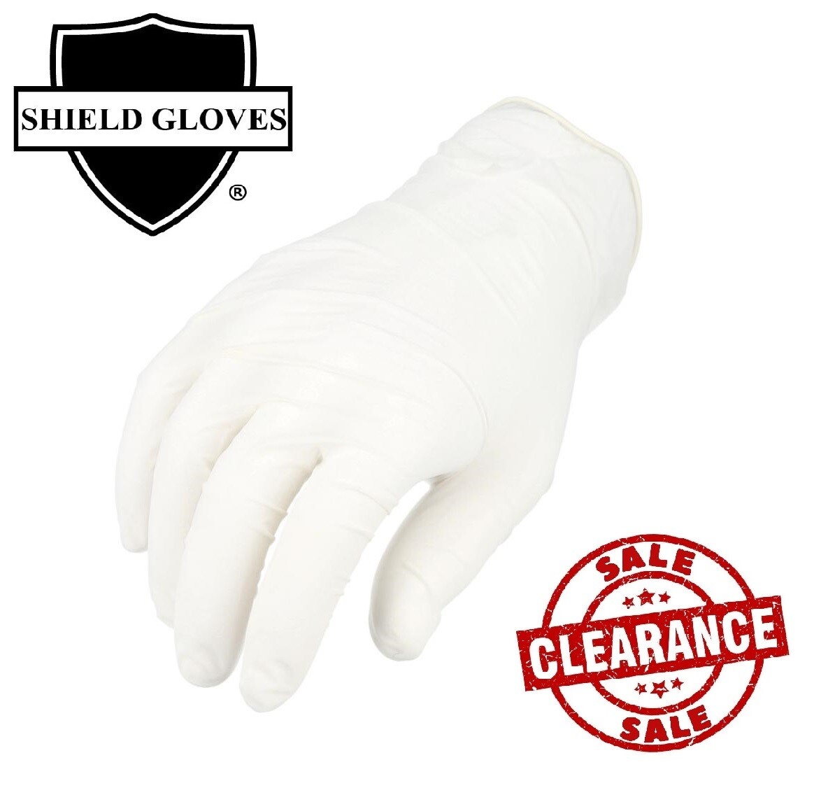 Disposable Latex Powder Free Medical Exam Gloves, Finger Texture, 4.5 Mil, White