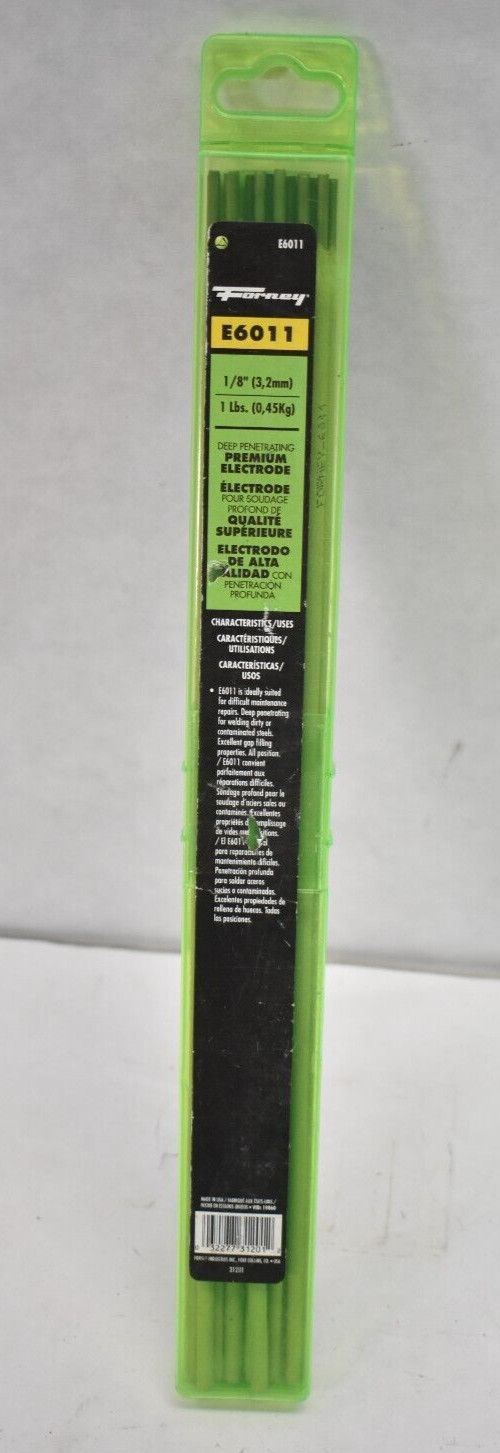 Forney Deep Penetration Welding Electrodes Mild Steel 1lb Pack 1/8″ 31201