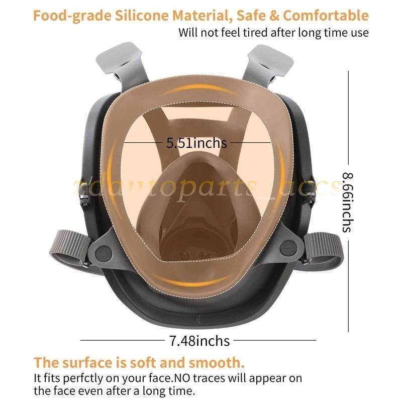 Full Face Gas Mask Painting Spraying Respirator w/Filters for 6800 Facepiece US