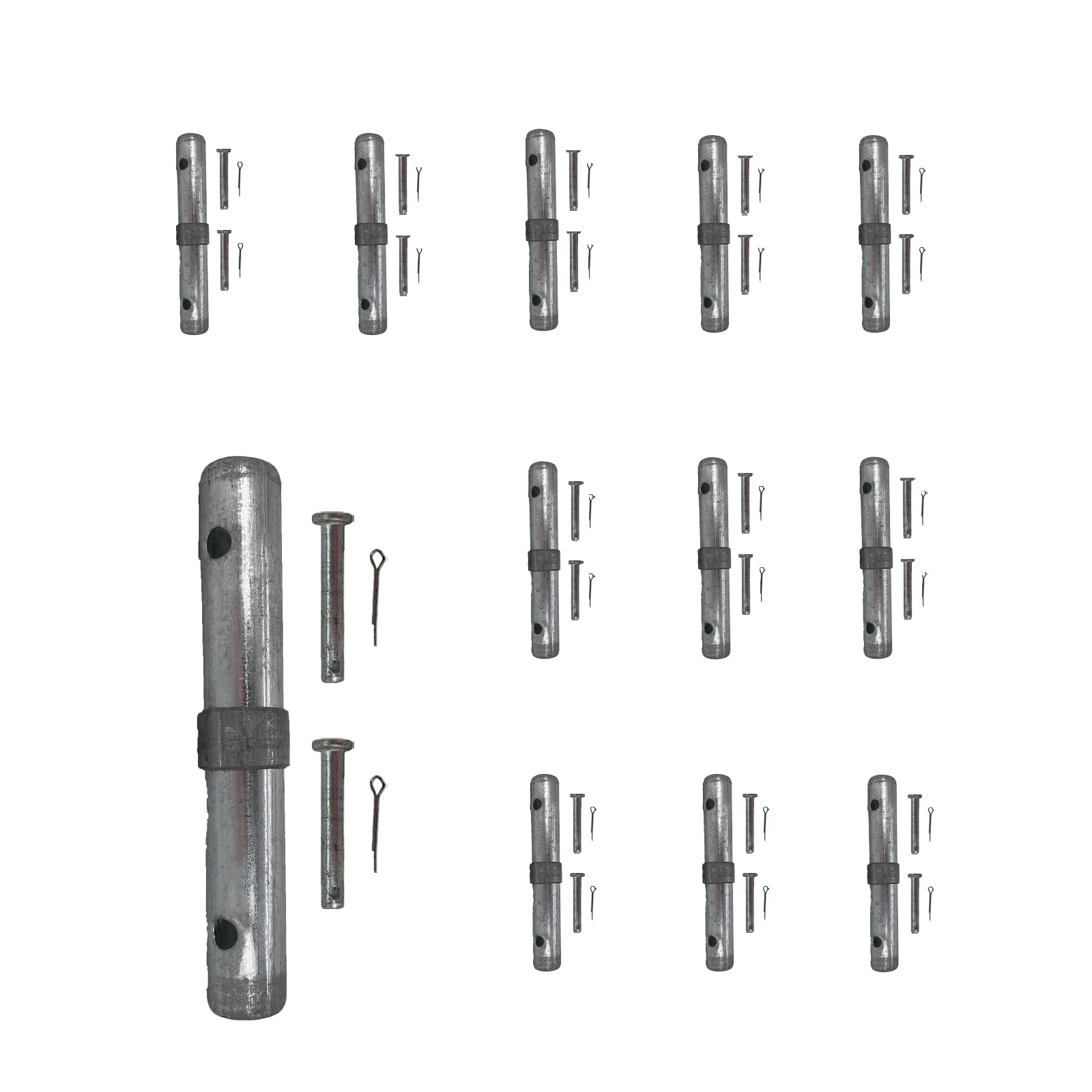 Fudatong Scaffolding Coupling Pin 1-1/4″OD x 1.25 inches x 9 inches, Silver