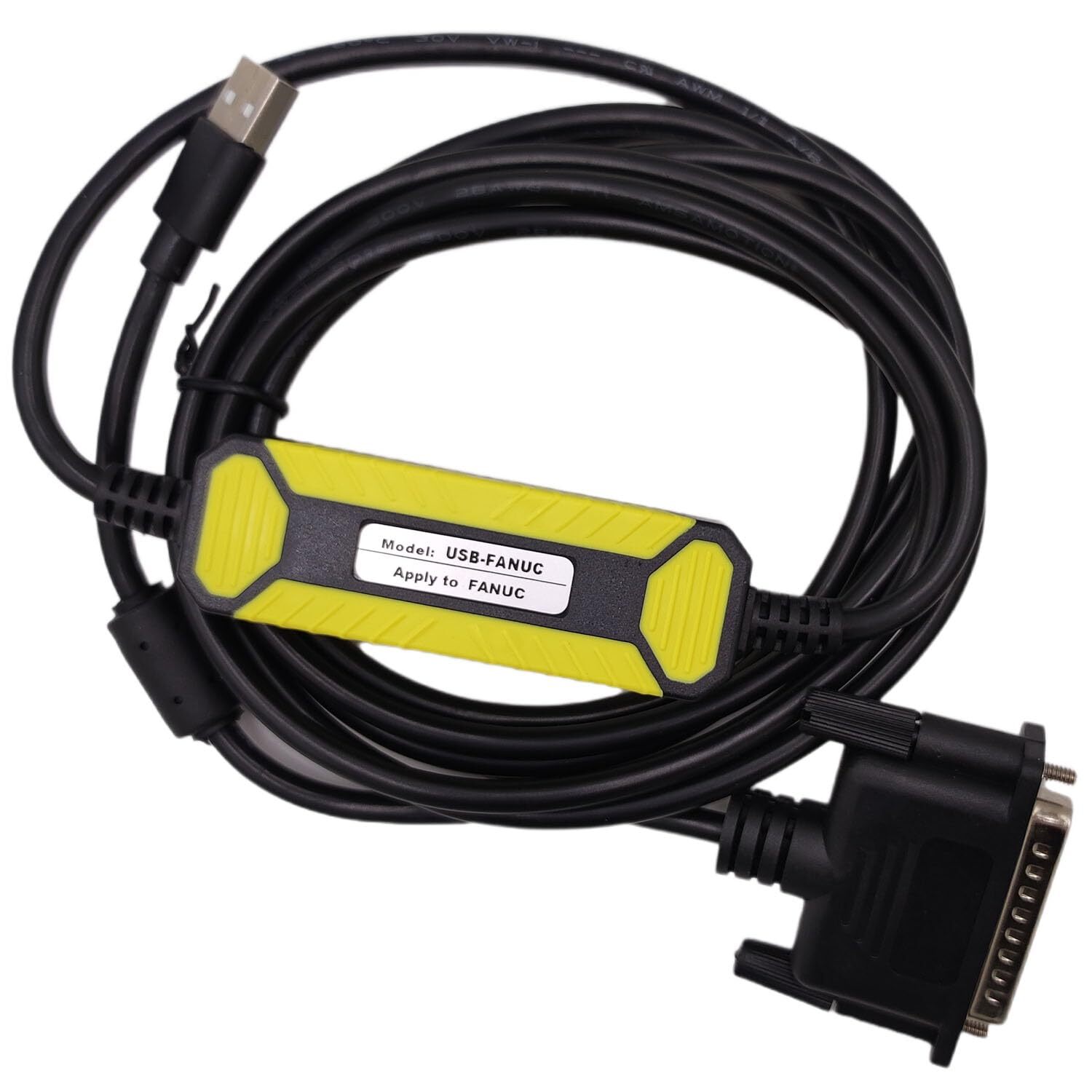 USB-FANUC RS232 Data Transfer USB Convert DB25 Pin Download Cable For CNC Fanuc