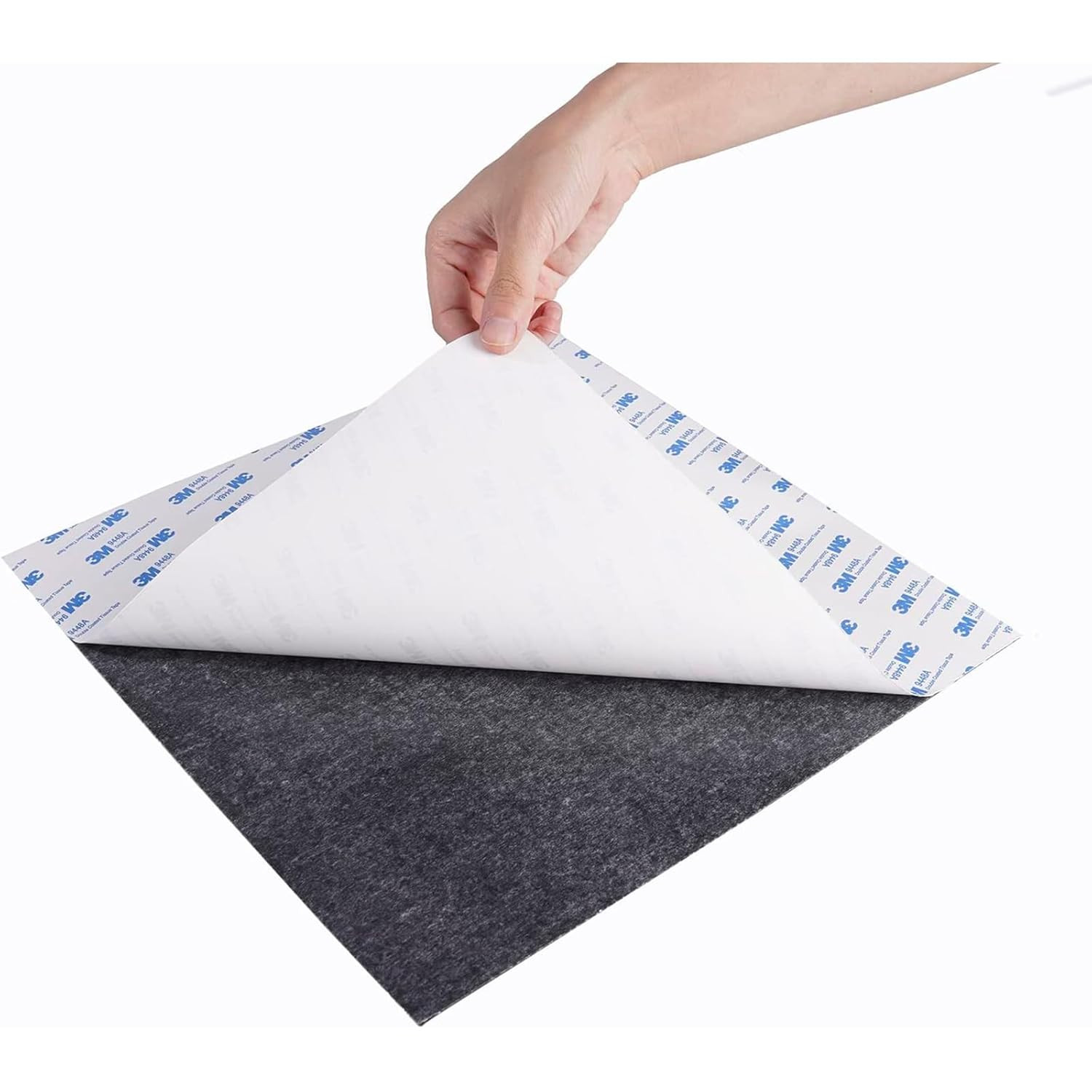 2 Pack Self-Adhesive Rubber Pad Sheet, 6 X 6 Inches, Black,Thin Silicone Rubber