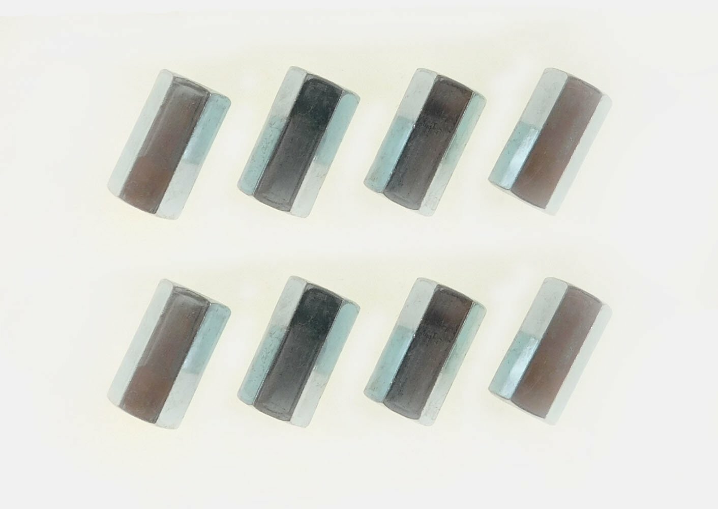 8 Pack 1/2-20 X 1-1/4″ Long Fine Thread Hex Coupling Nut with Zinc Plate