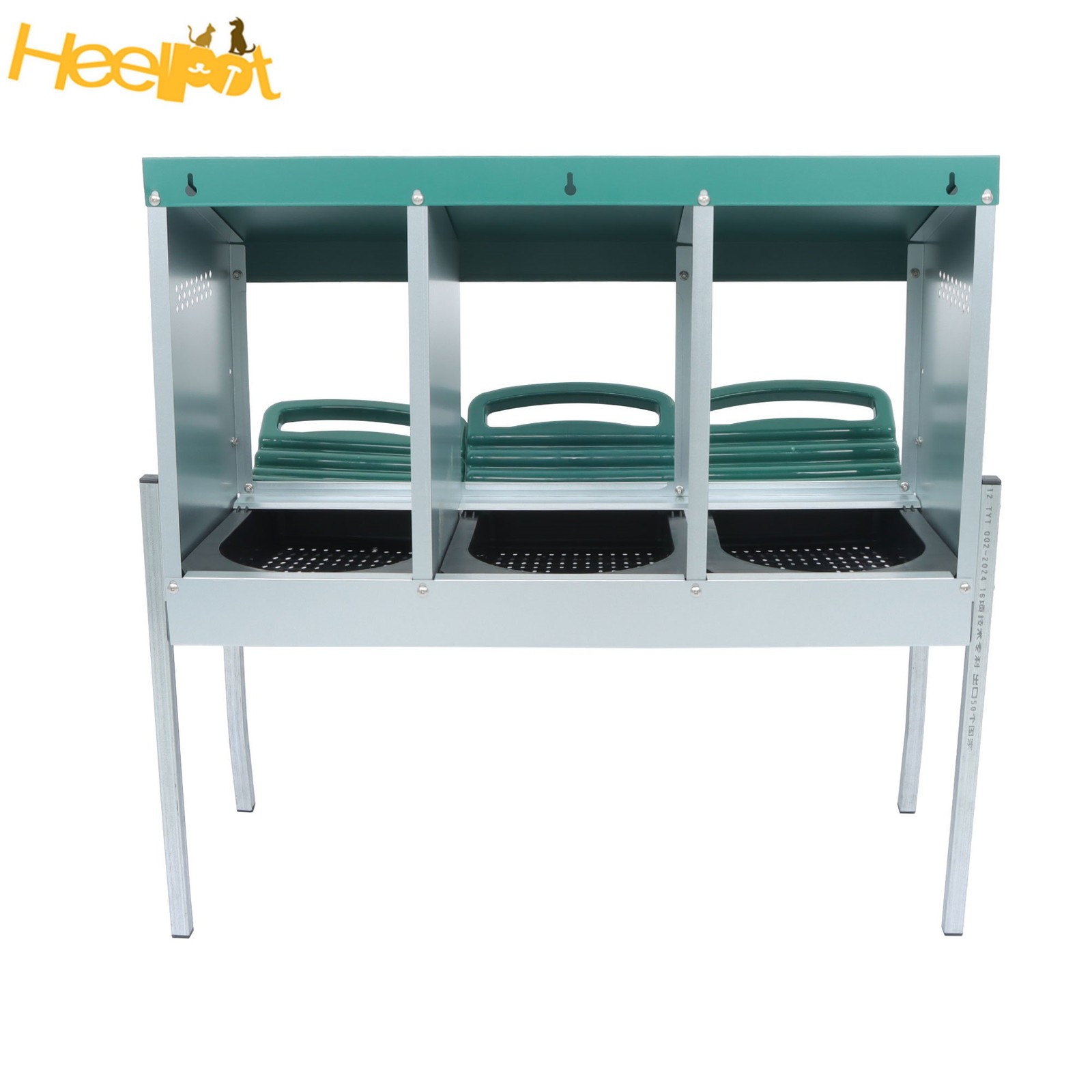 3 Hole High Quality Materials Chickens Egg Laying Box W/ Metal Legs Nesting Box